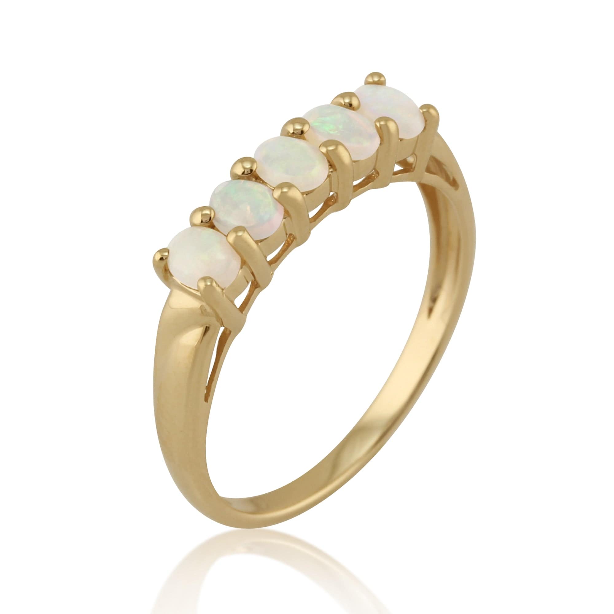 Opal Five Stone Ring in 9ct Gold