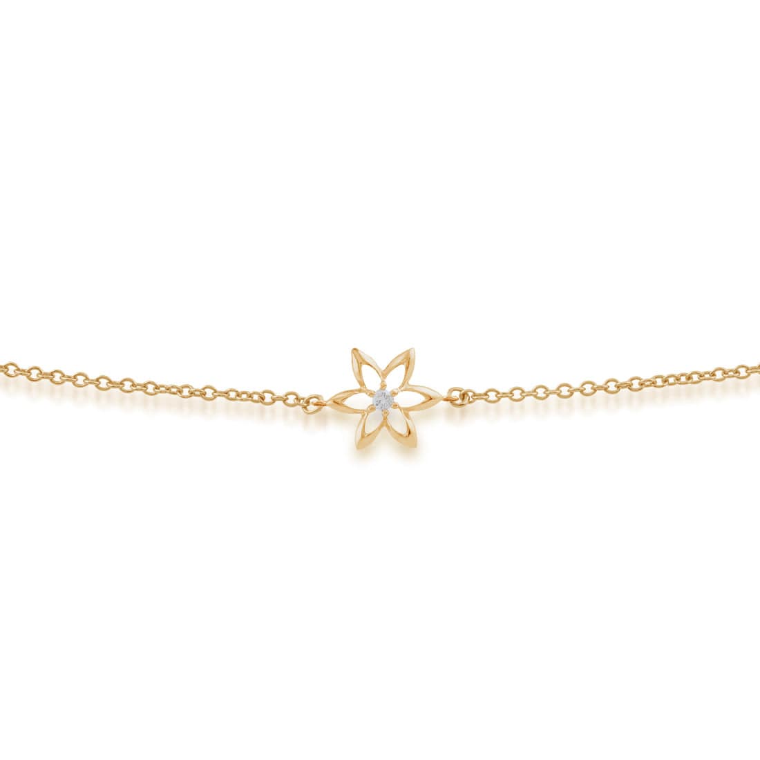 Yellow Gold Diamond Spring Starflower Bracelet Image 1