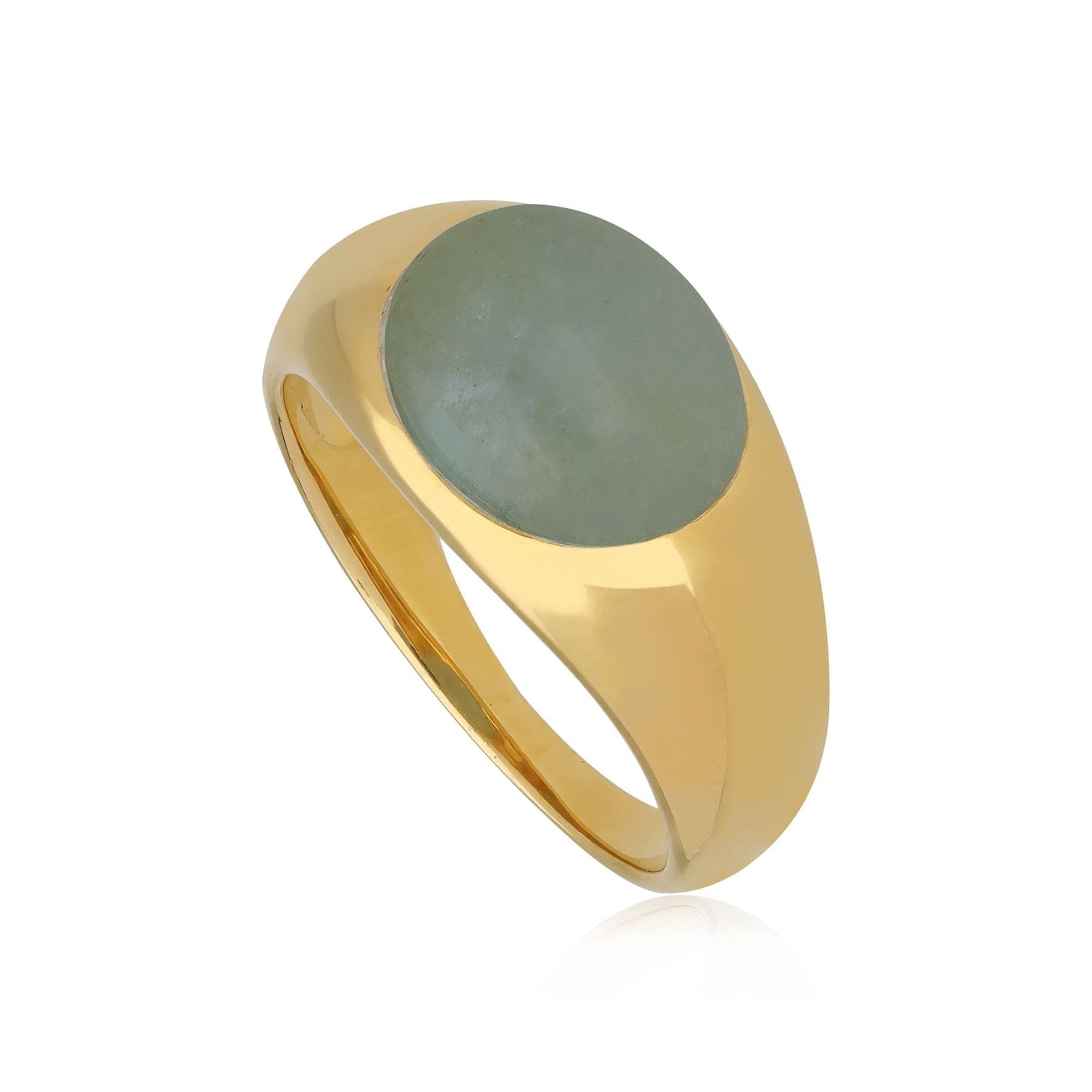 Kosmos Emerald Cocktail Ring in Gold Plated 925 Sterling Silver - Gemondo