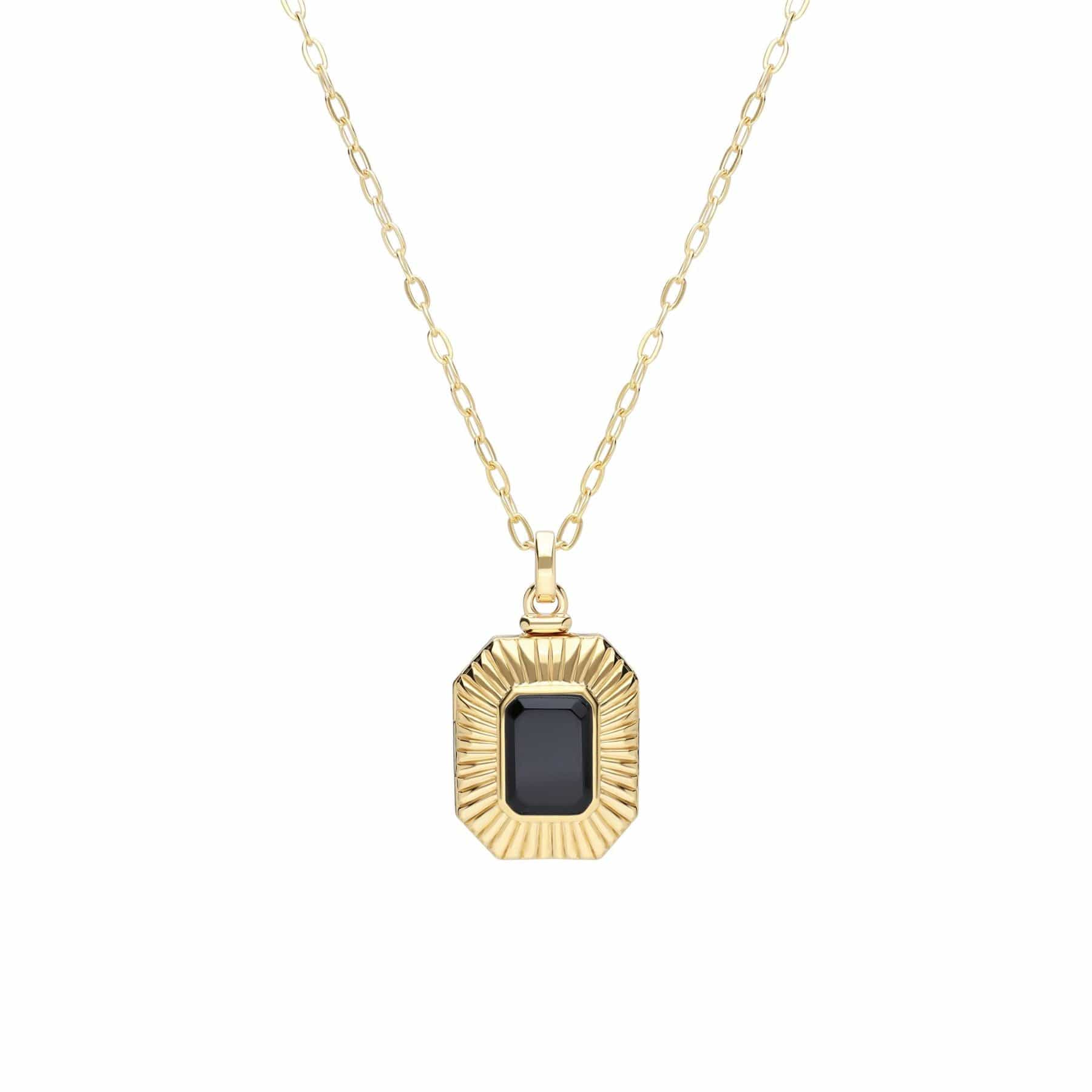 Bona Fide Black Onyx Octagon Locket In Sterling Silver - Gemondo