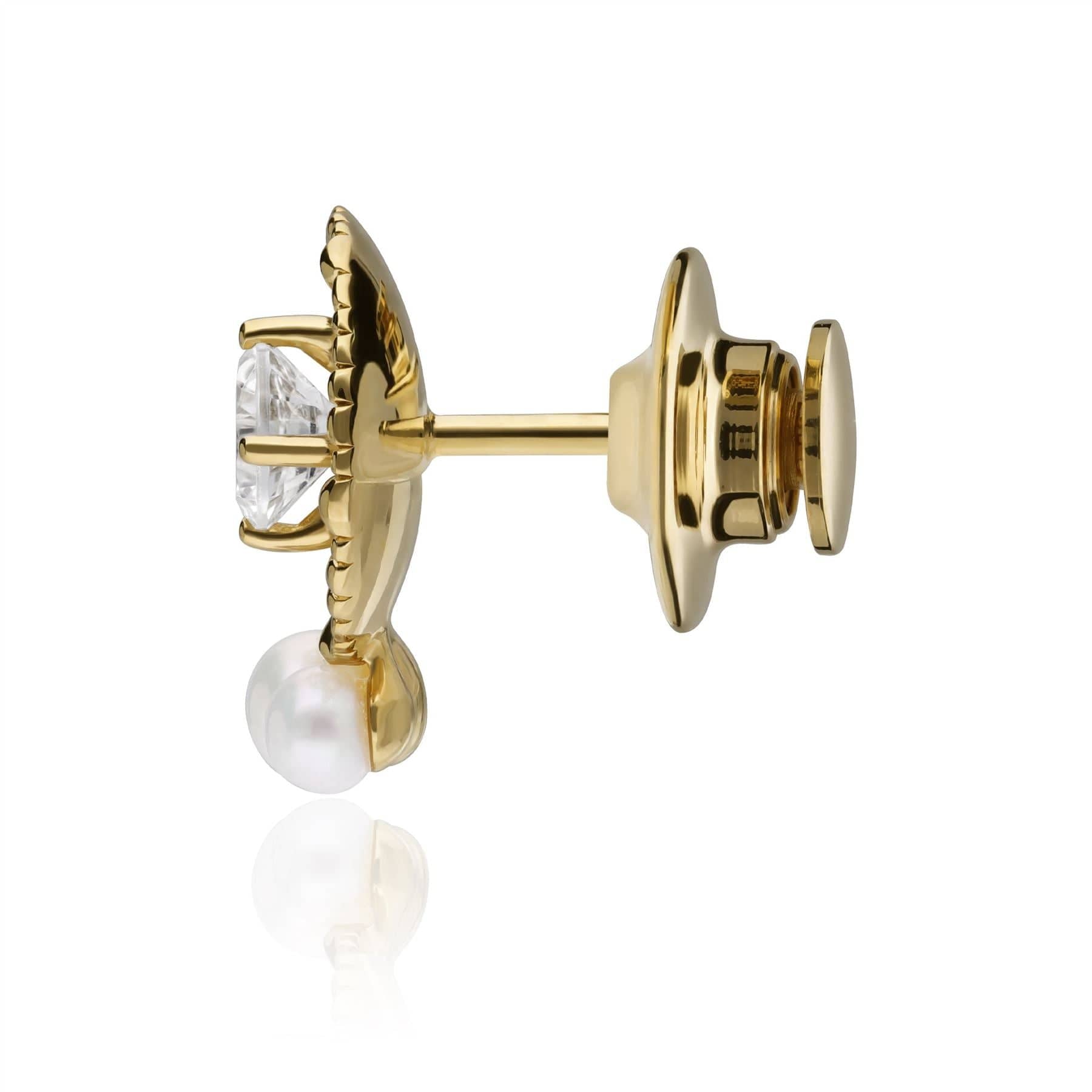 Caruso Floral Topaz & Pearl Pin