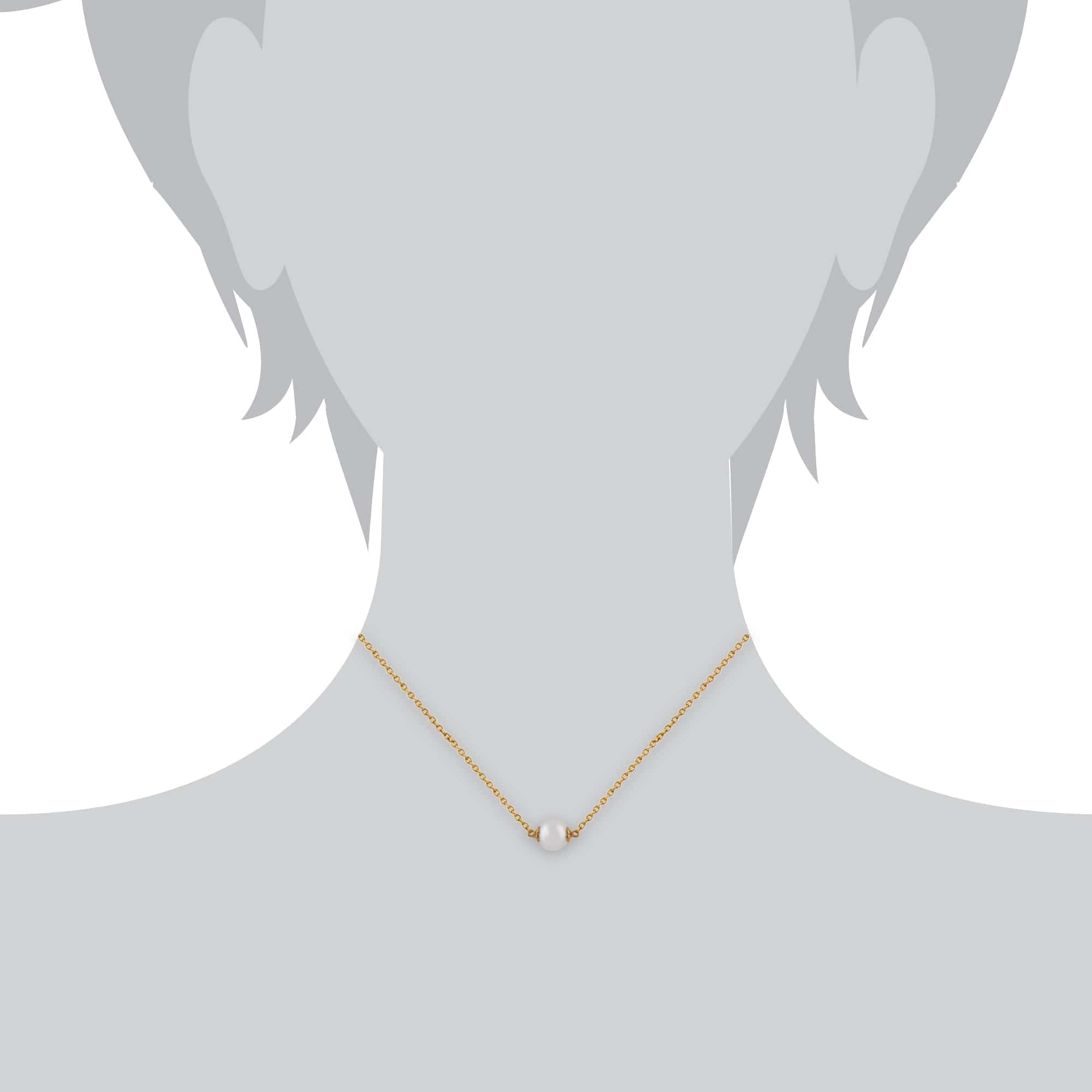 Gold Plated Silver Pearl Necklace Image 3