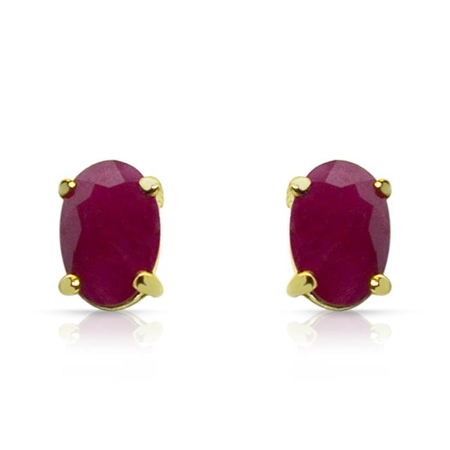 Classic Ruby Stud Earrings & Pendant Set Image 2