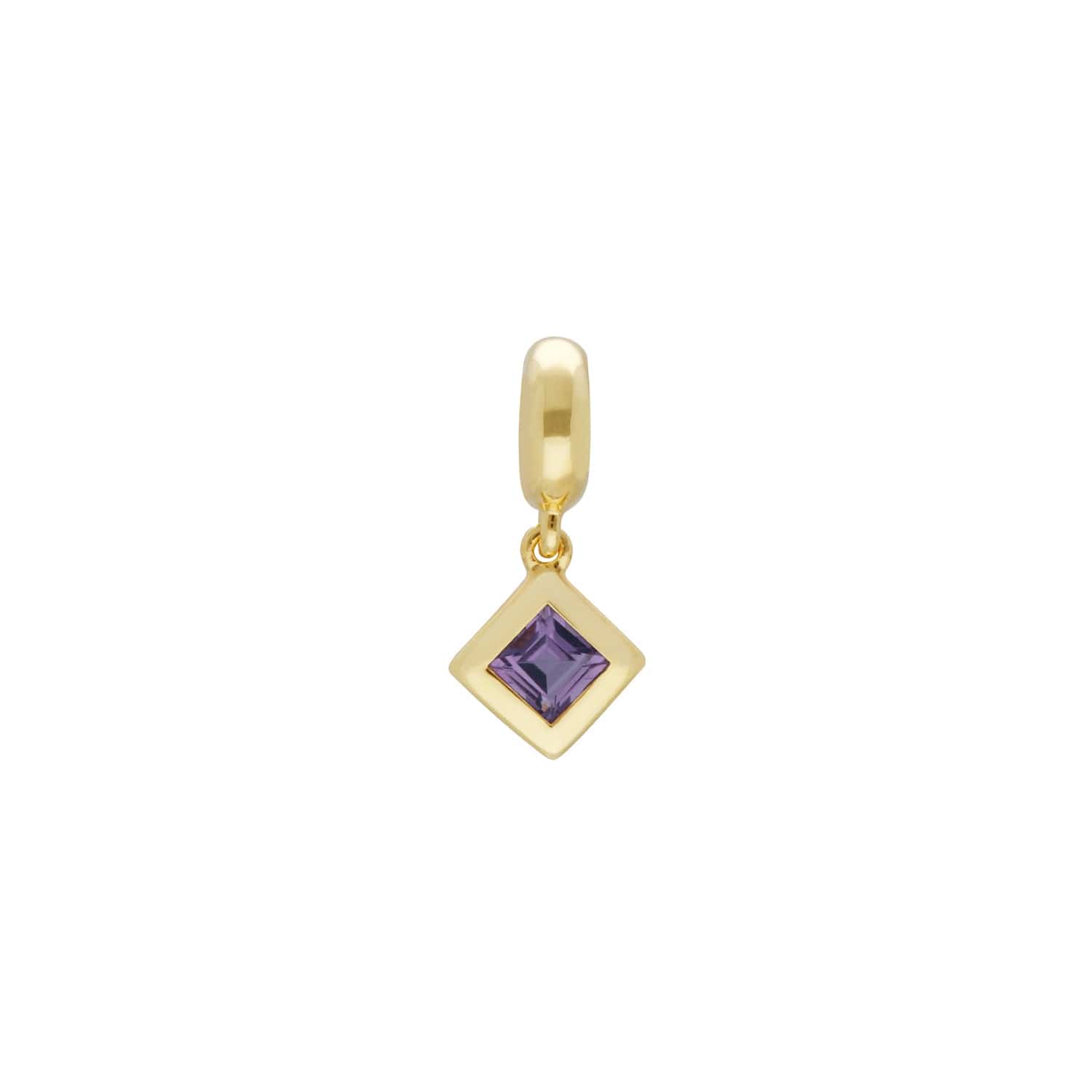 270D003501925 Achievement 'Stone of Power' Gold Plated Amethyst Charm 1