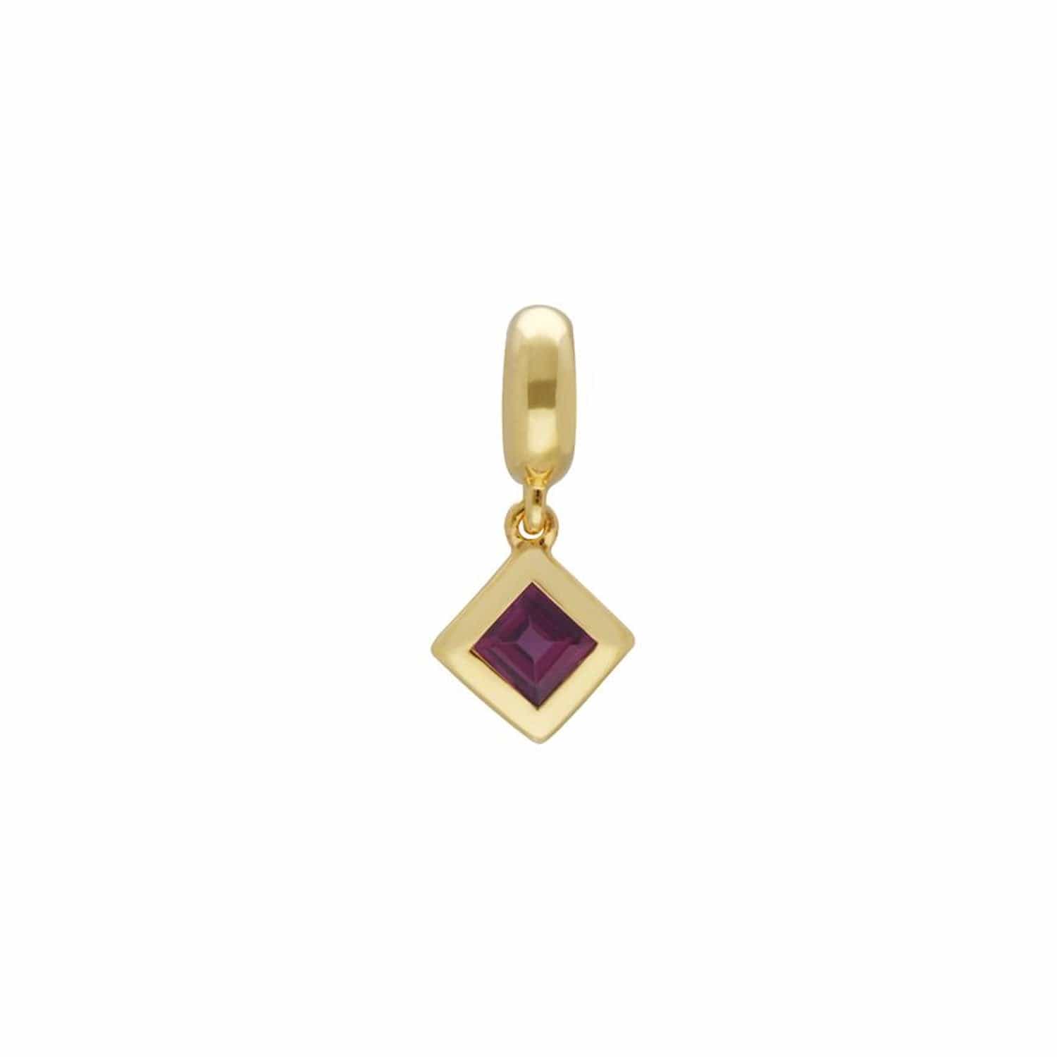 270D003503925 Achievement 'Visionary Stone' Gold Plated Rhodolite Charm 1