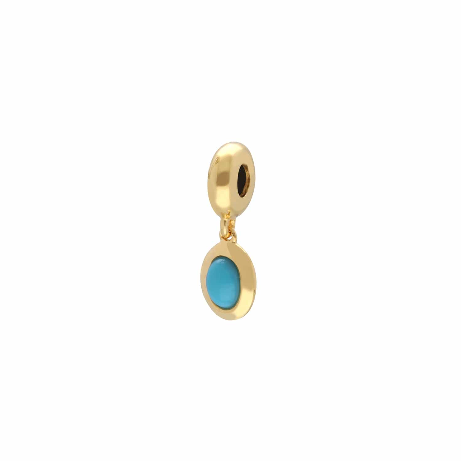'Stone of Protection' Gold Plated Turquoise Charm