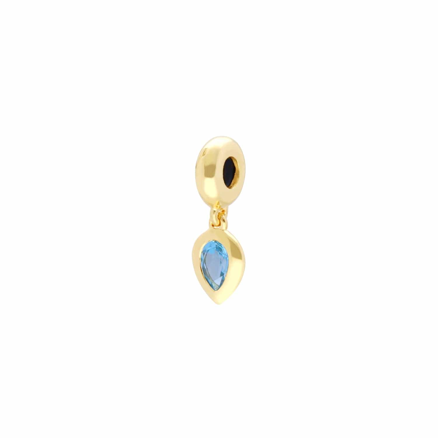 'Stone of Rebirth' Gold Plated Blue Topaz Charm