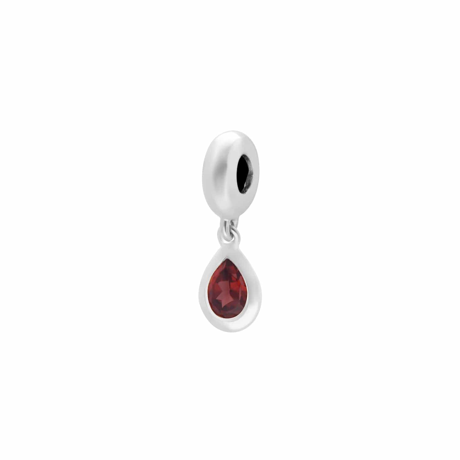 'Touch of Love' Sterling Silver Garnet Charm