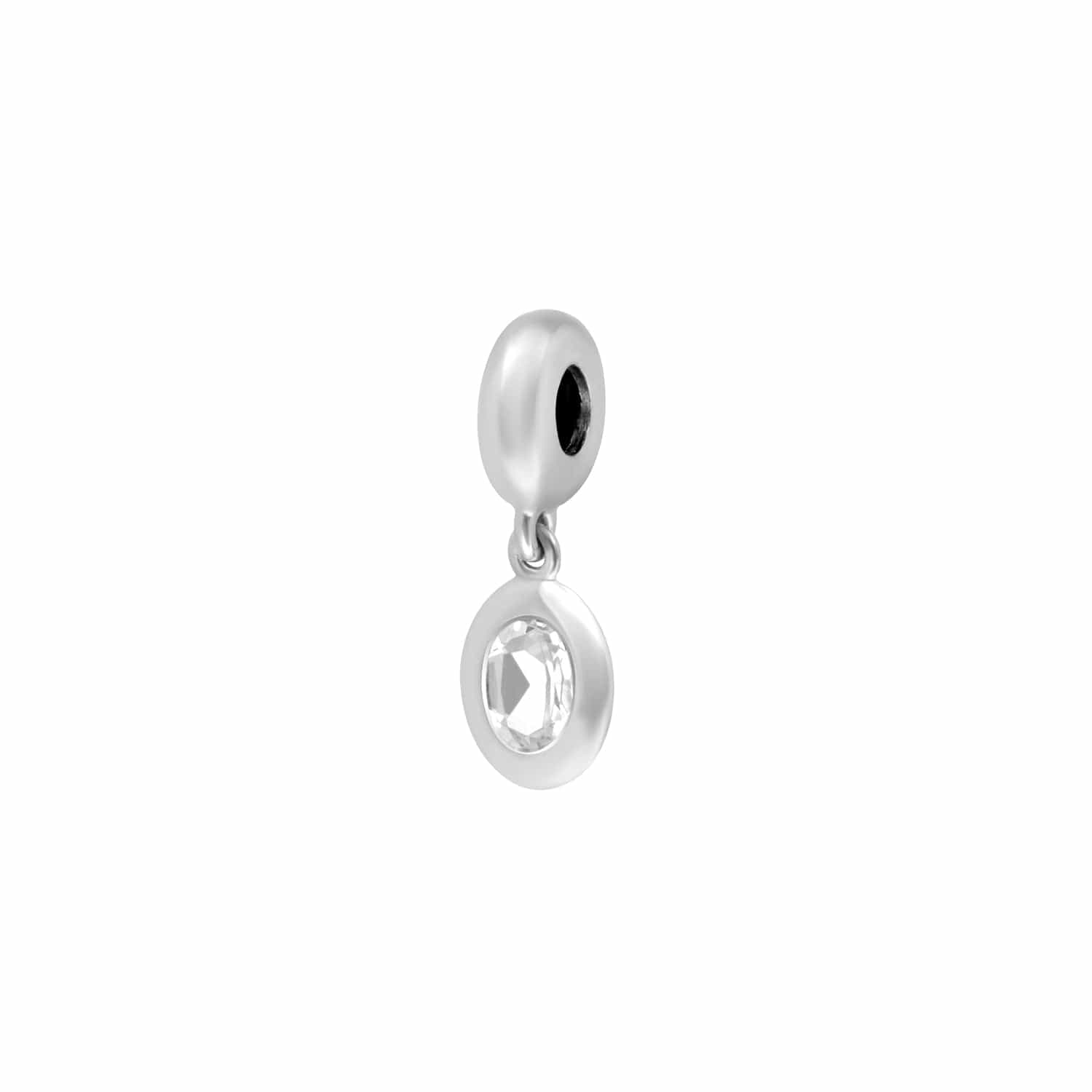 Sterling Silver White Topaz Charm