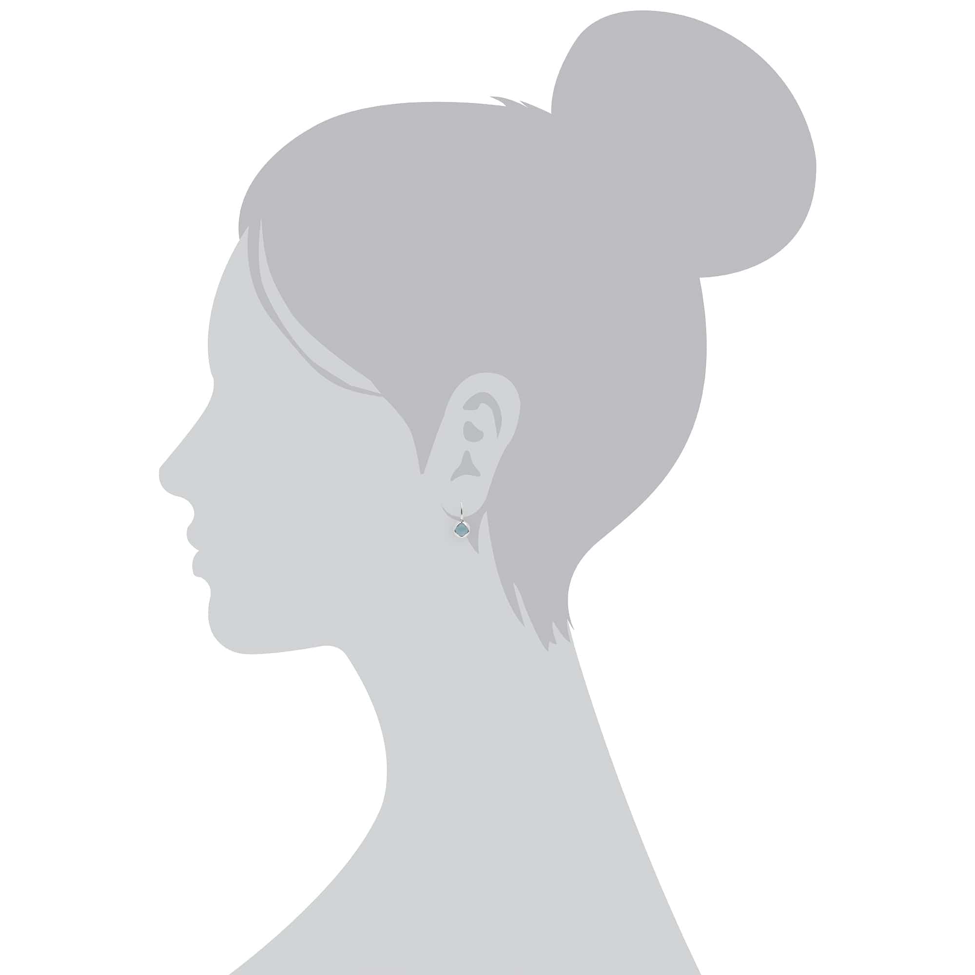 Geometric Jade Circular Prism Drop Earrings Image 2