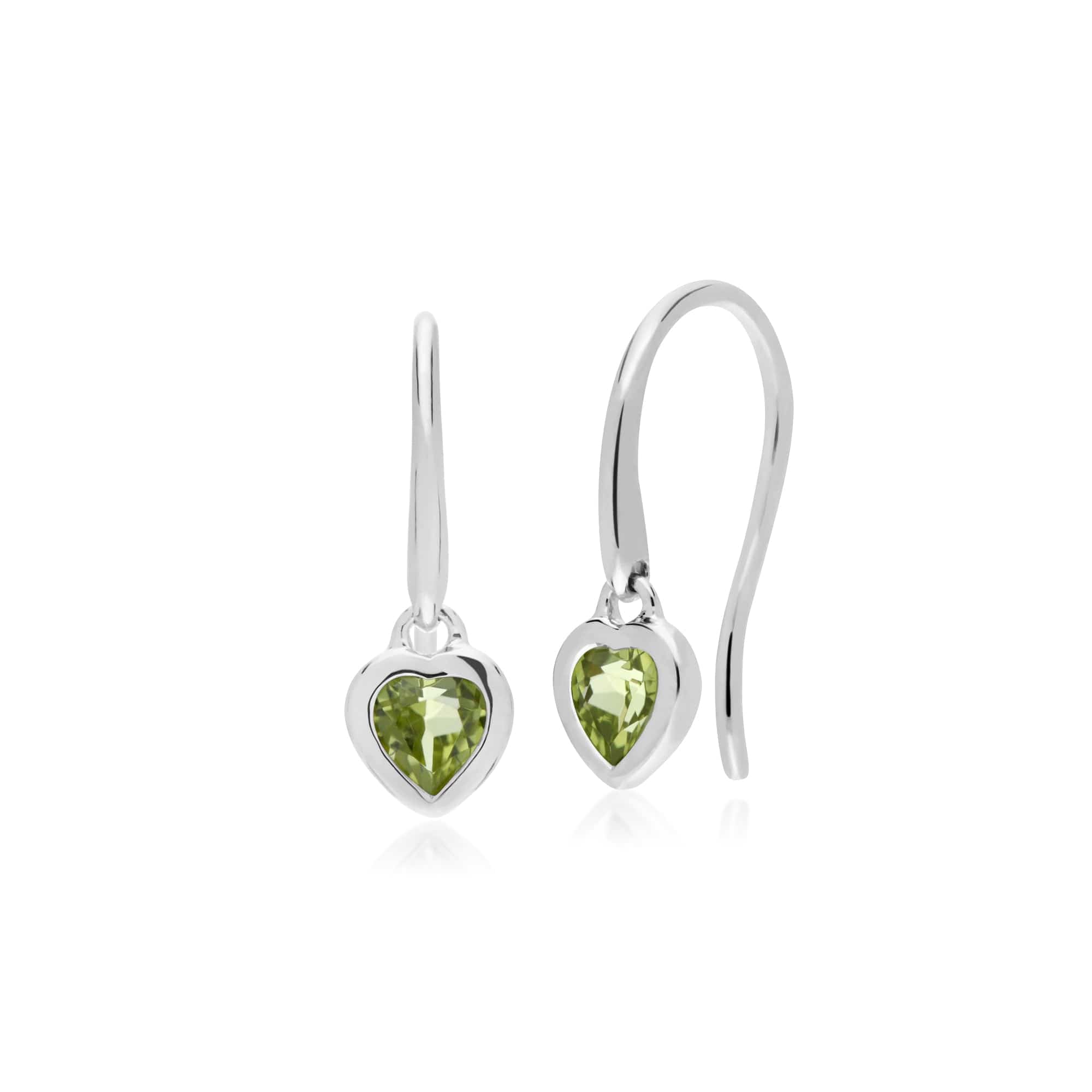 Classic Heart Peridot Earrings & Pendant Set Image 2