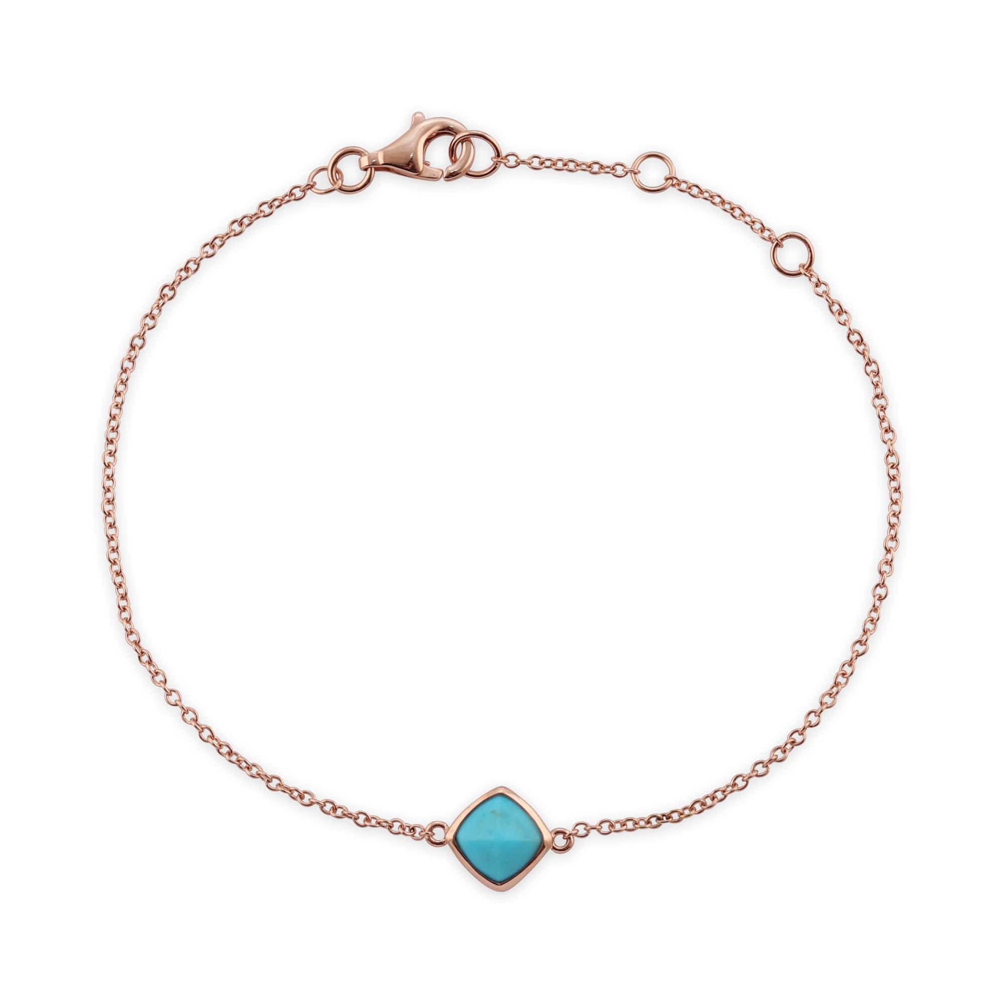Rose Gold Plated Turquoise Bracelet Image 2