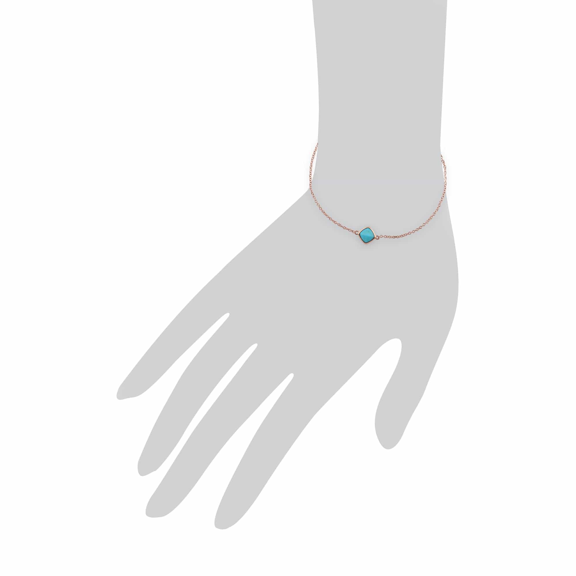 Rose Gold Plated Turquoise Bracelet Image 3