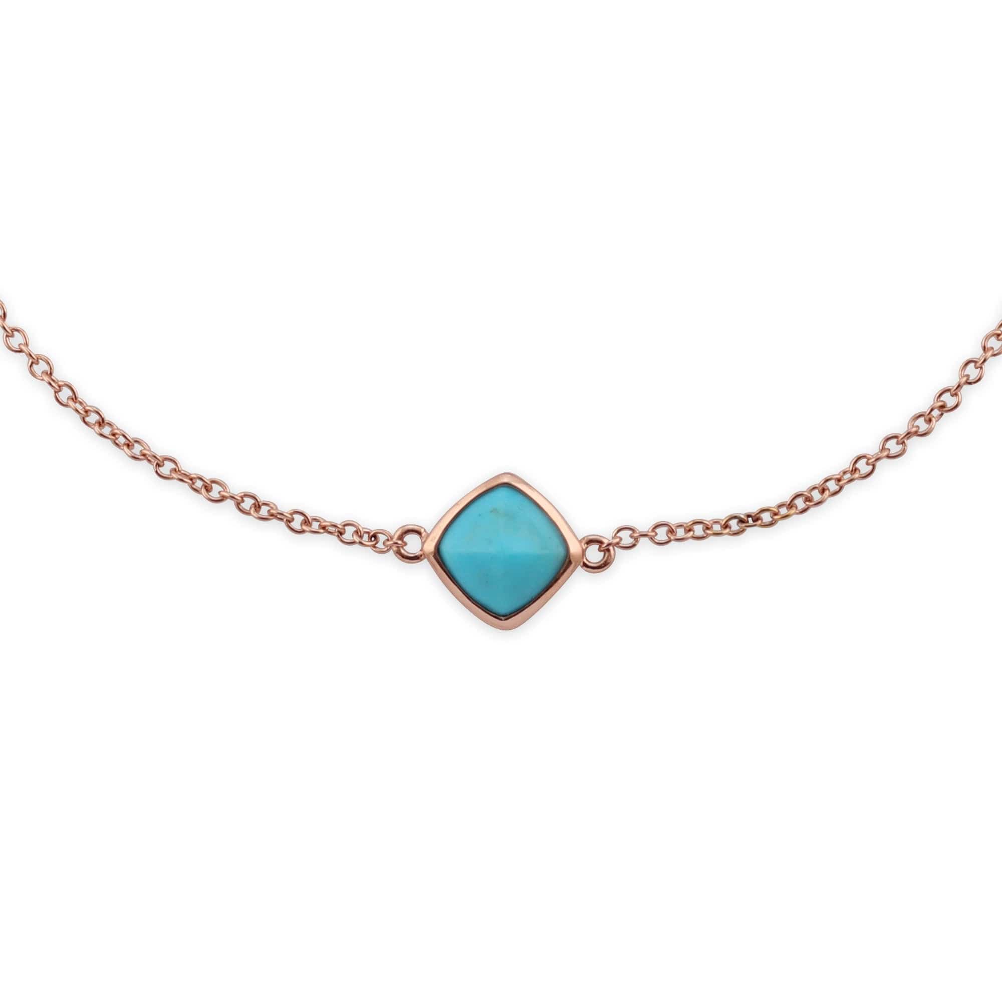 Rose Gold Plated Turquoise Bracelet Image 1