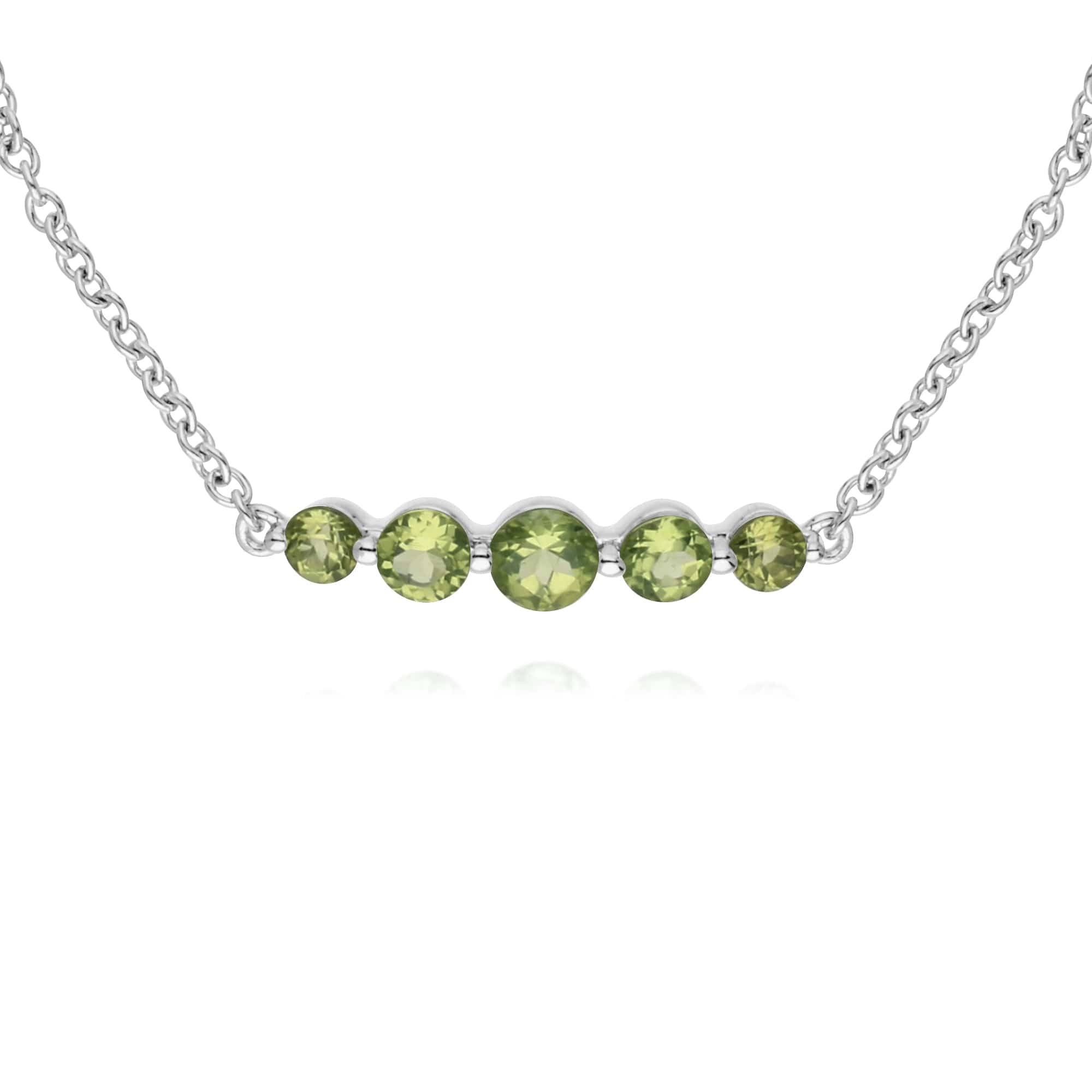 Classic  Peridot Five Stone Bracelet &  Ring Set Image 2
