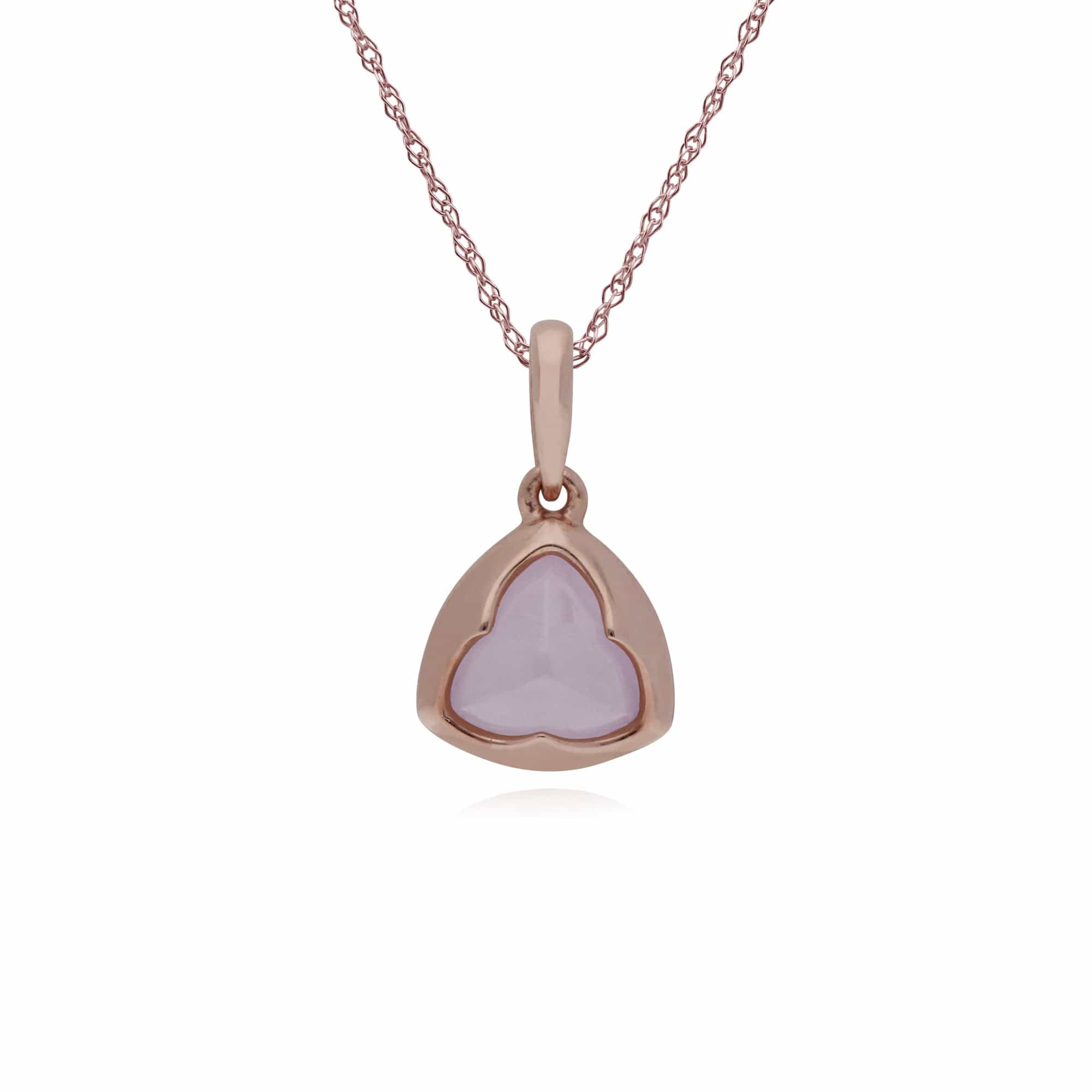 Rose Gold Plated Rose Quartz Prism Necklace Image 1