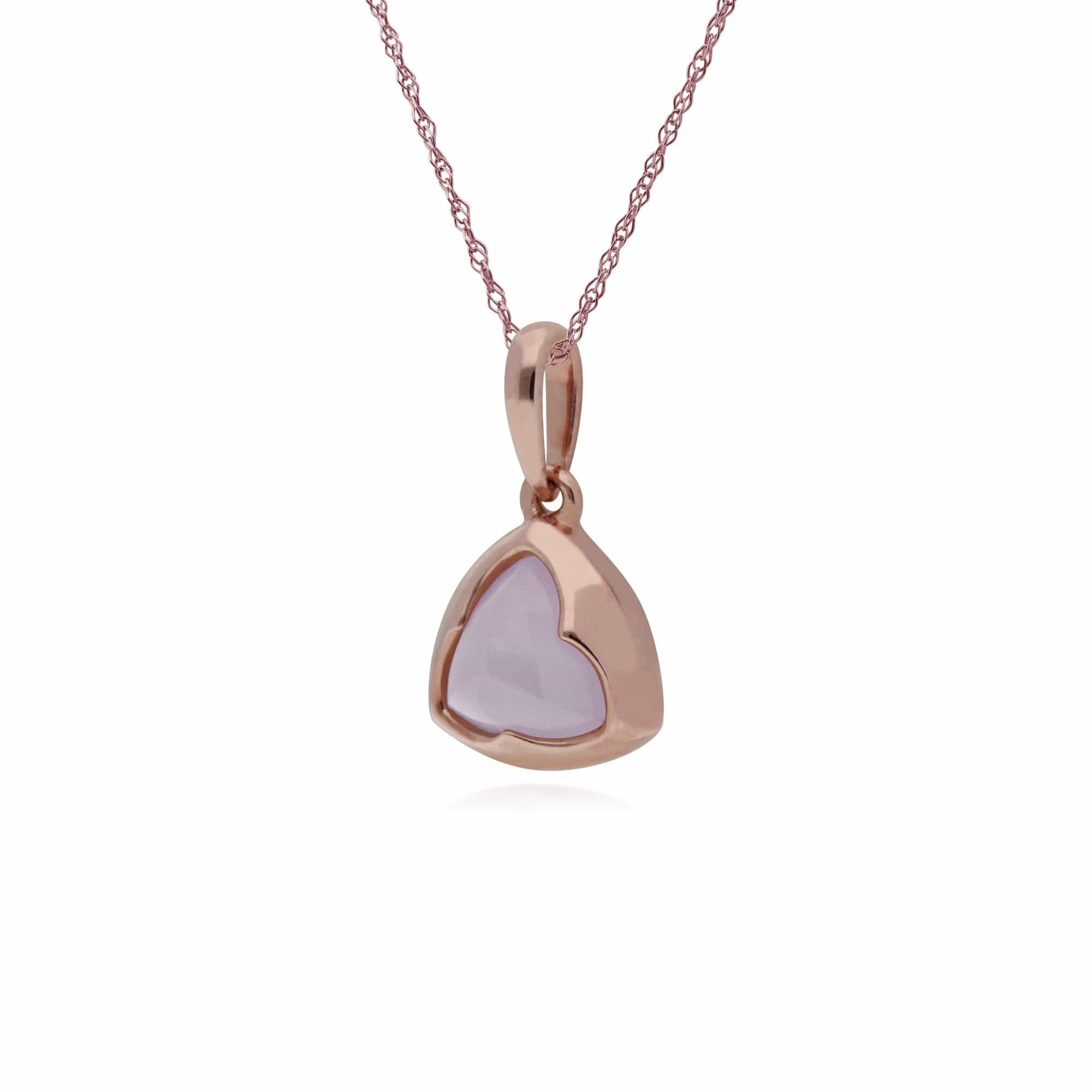 Rose Gold Plated Rose Quartz Prism Necklace Image 2