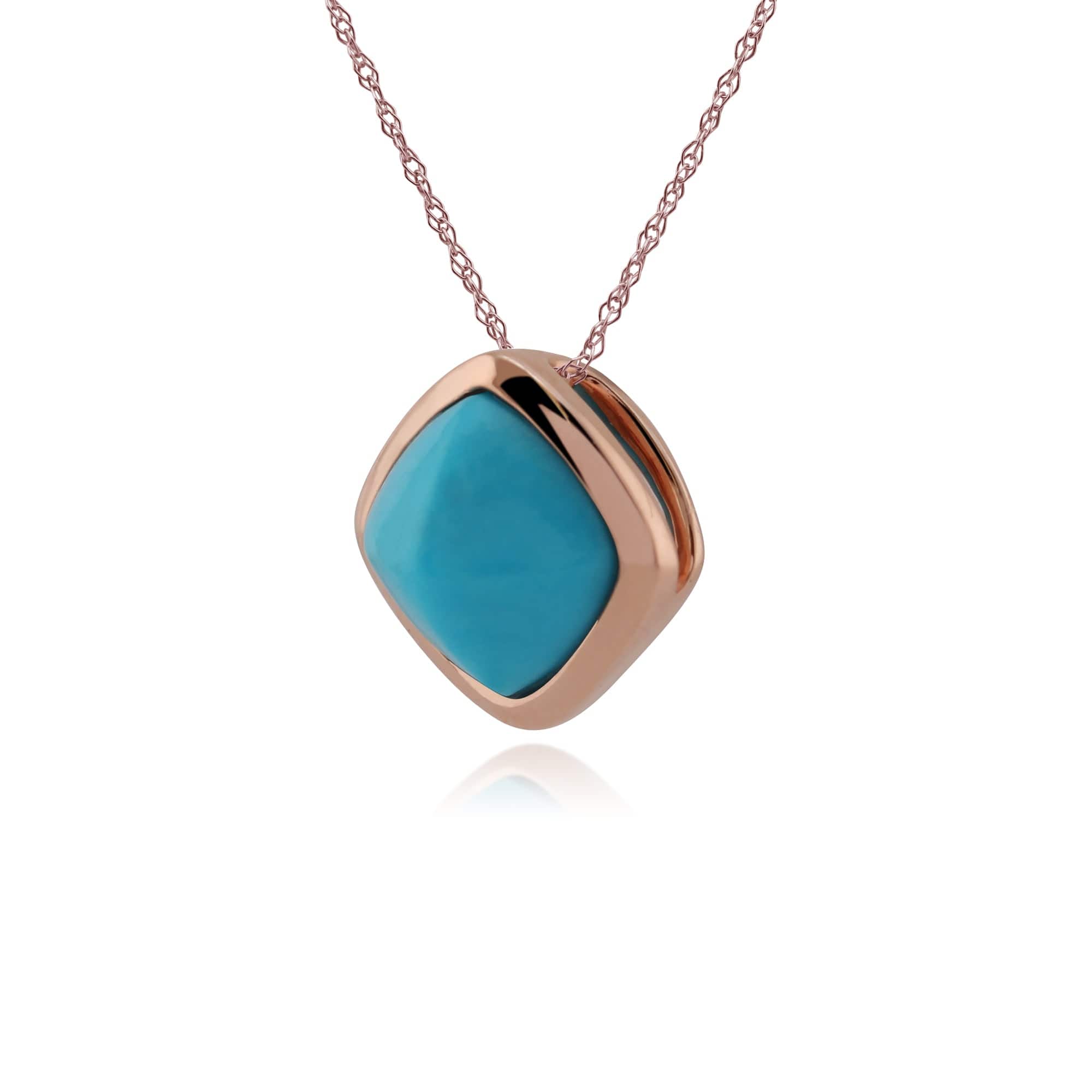 Rose Gold Plated Turquoise Necklace Image 2