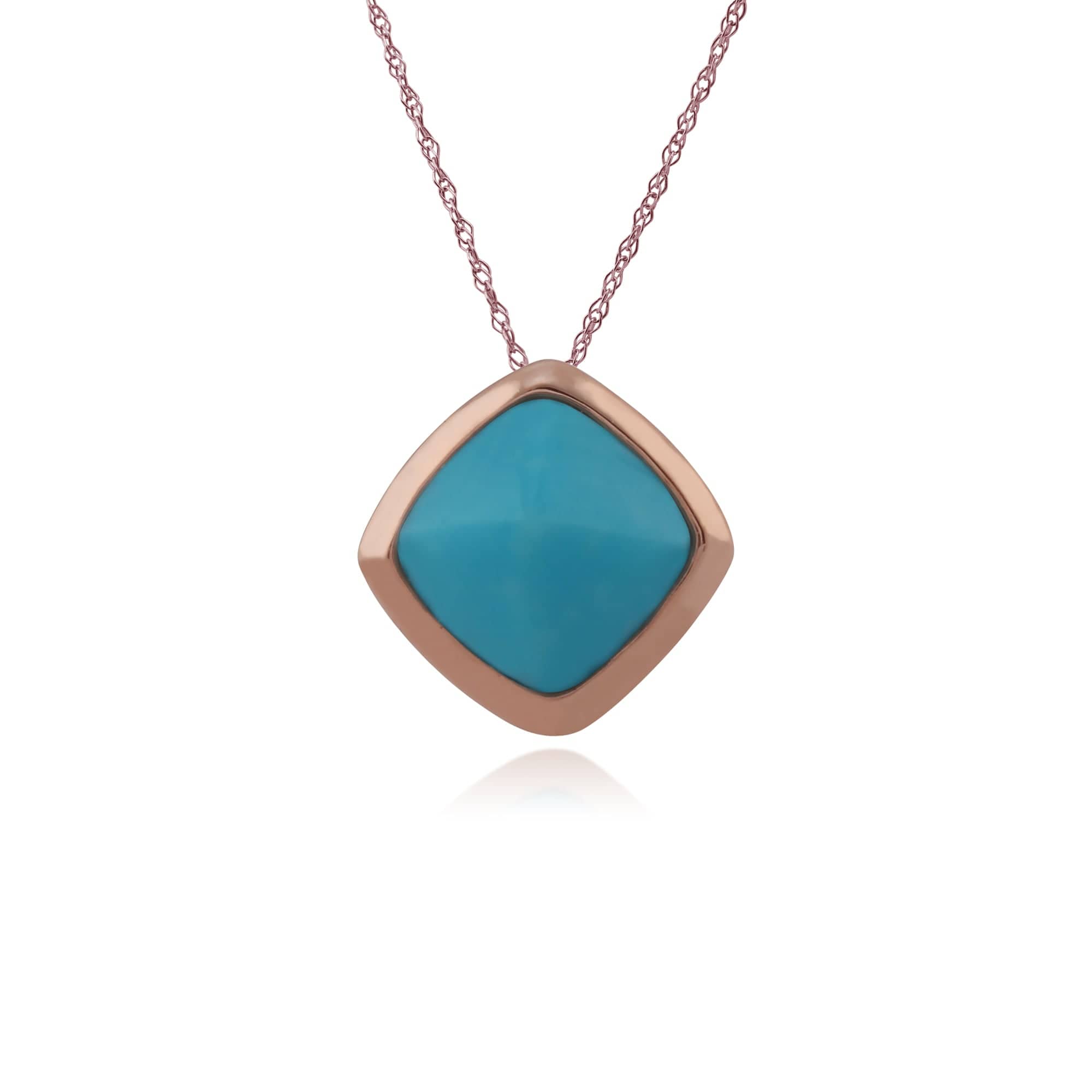 Rose Gold Plated Turquoise Necklace Image 1