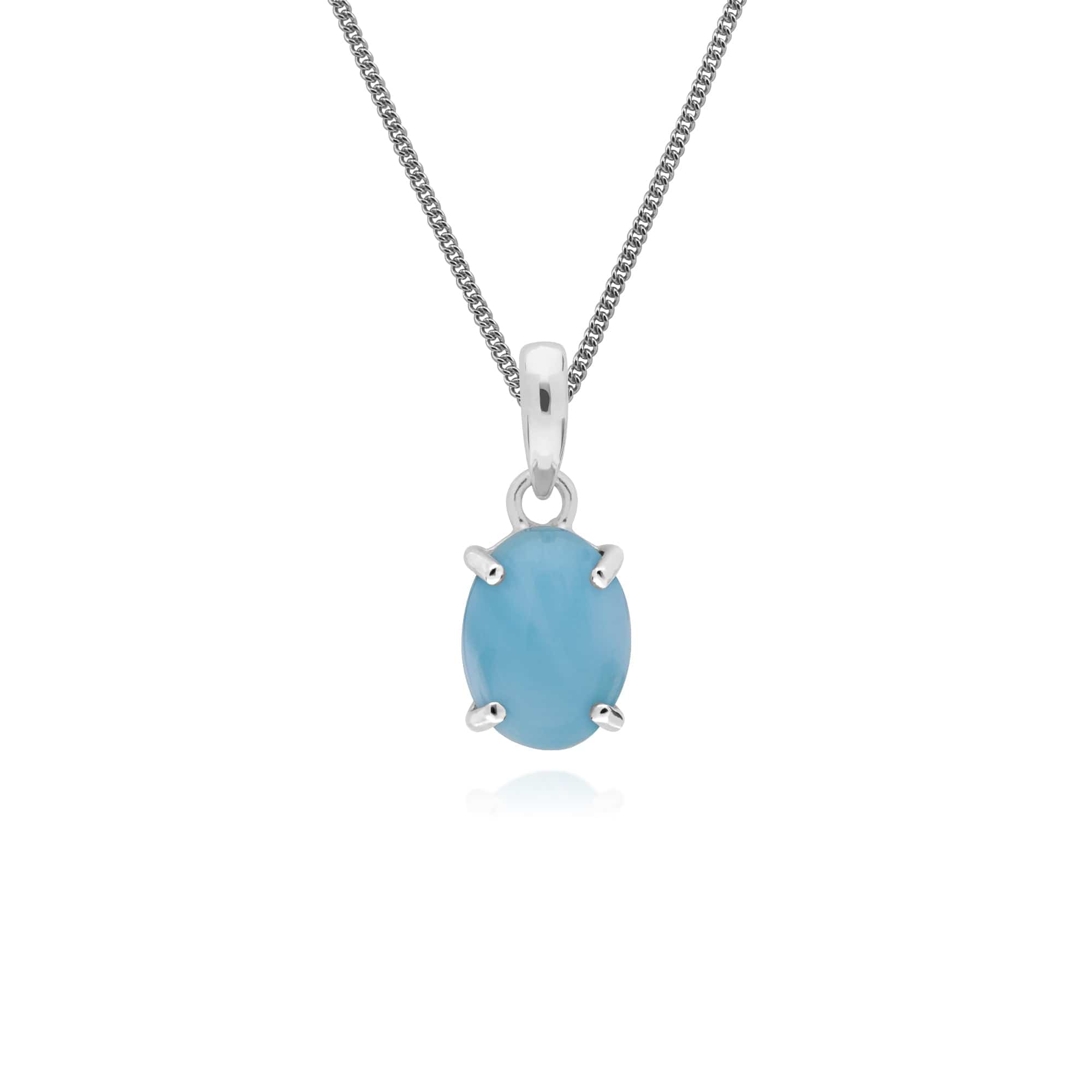 Classic Larimar Bracelet & Pendant Set Image 3
