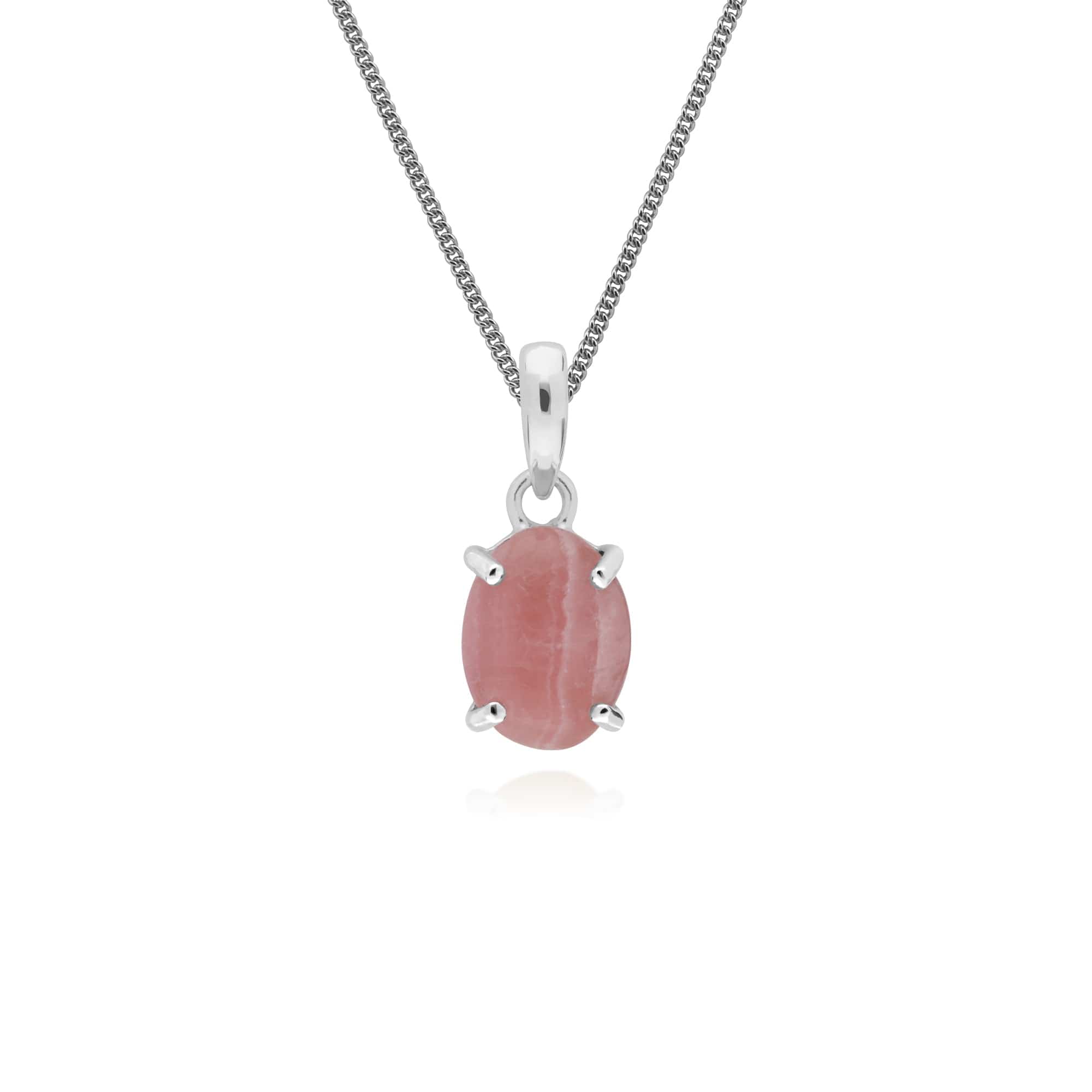 Classic Rhodochrosite Stud Earrings & Pendant Set Image 3
