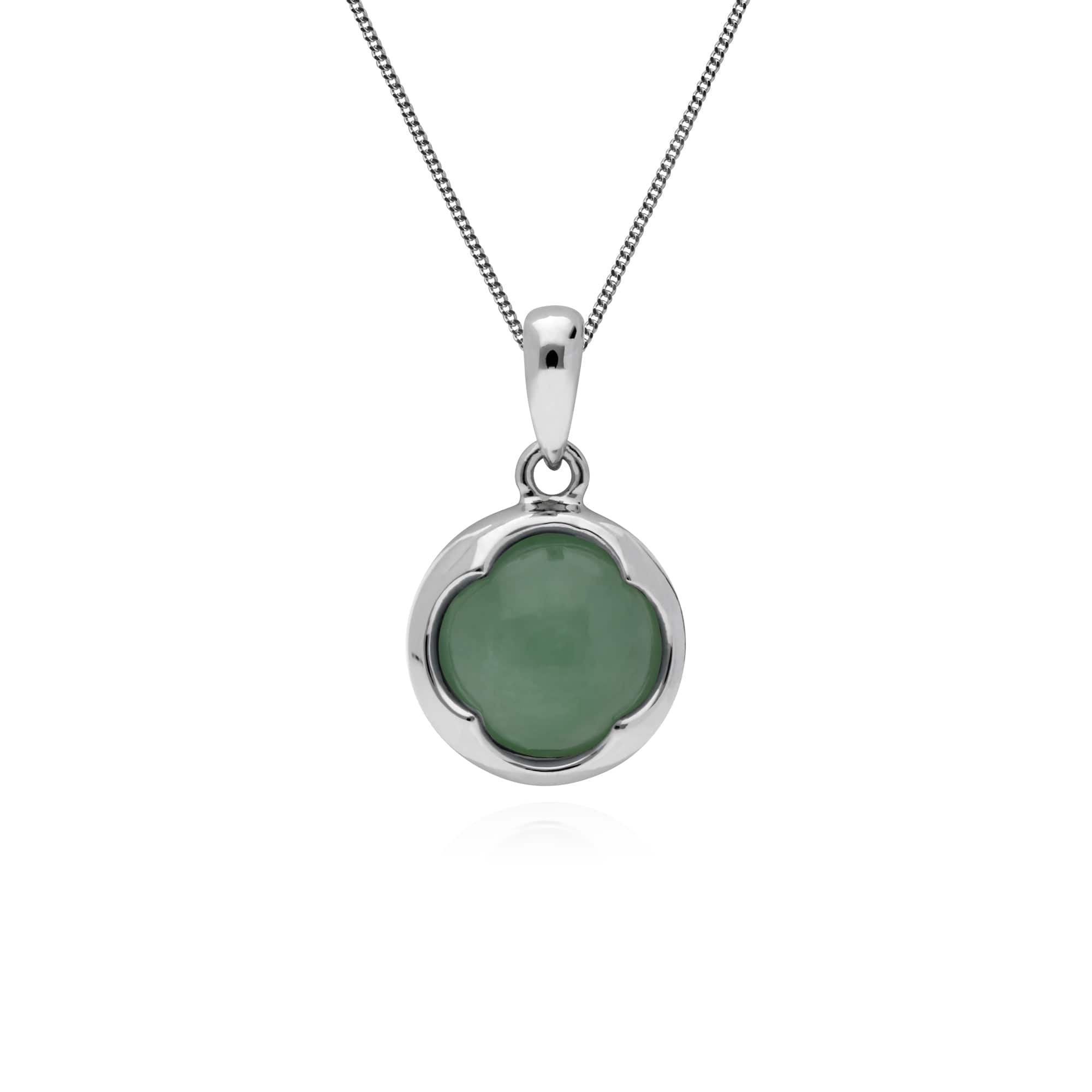 270P024503925 Geometric Sugarloaf Jade Circular Prism Pendant in  925 Sterling Silver 1