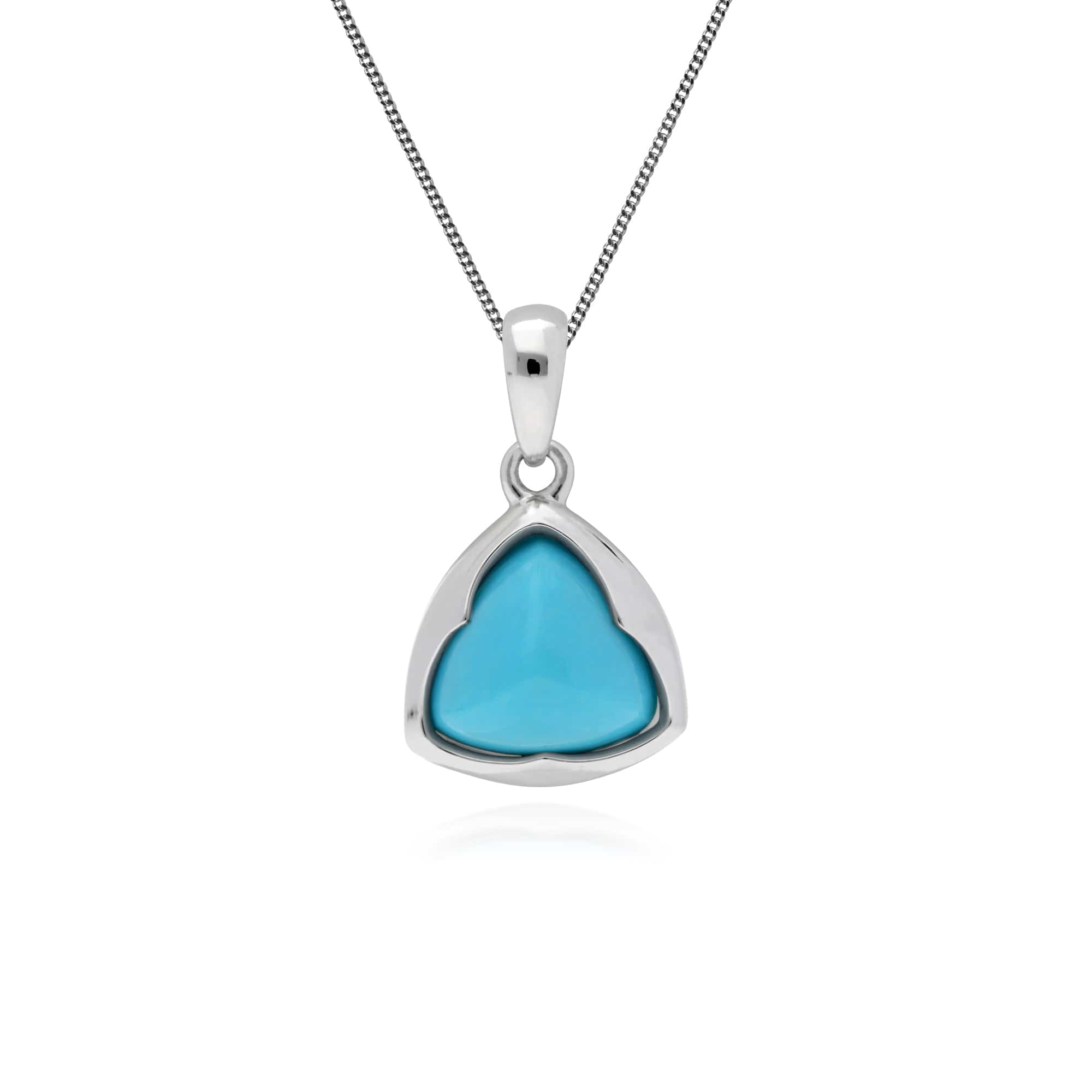 Gemondo Sterling Silver Prism Sugarloaf Turquoise Pendant on 45cm Chain - Gemondo