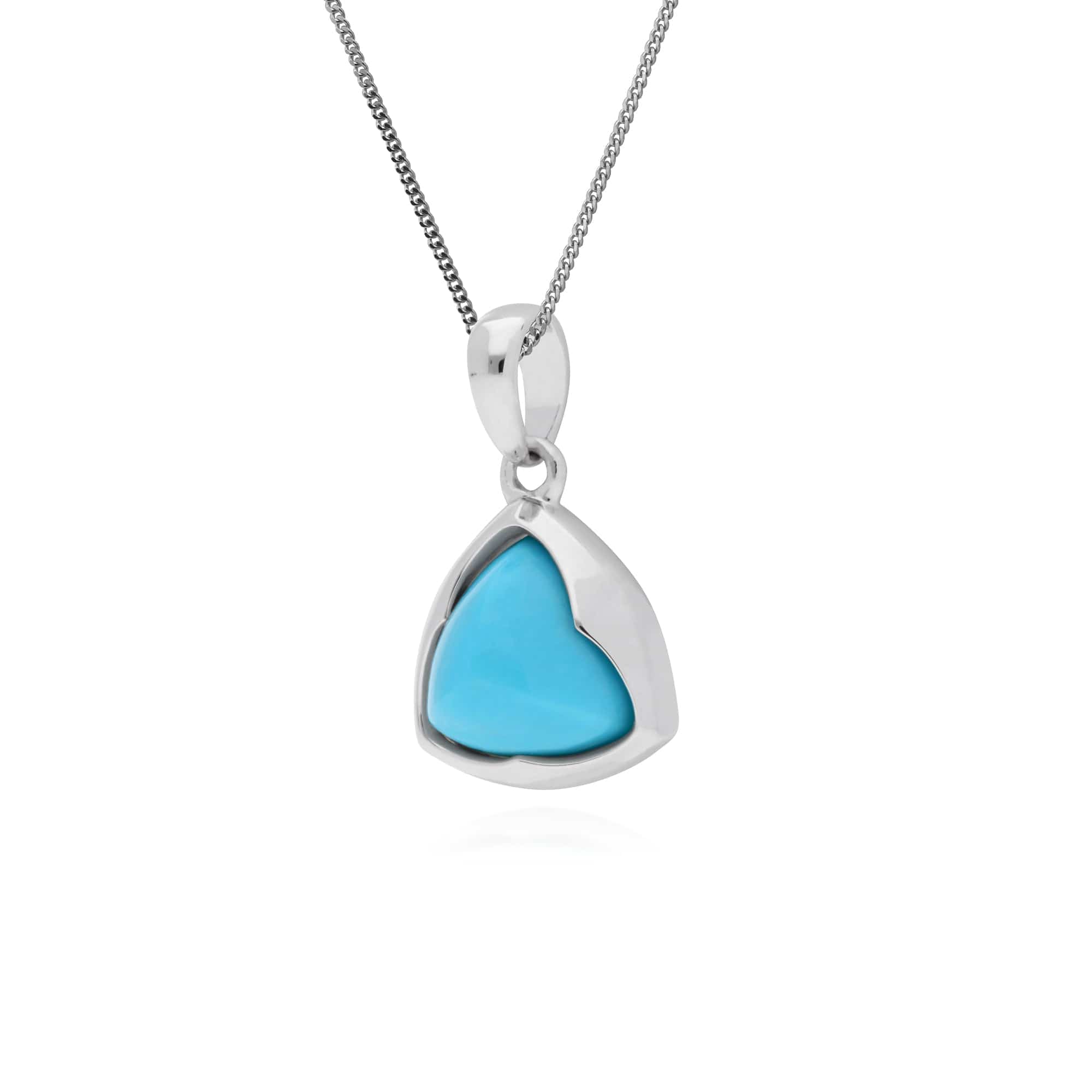 Gemondo Sterling Silver Prism Sugarloaf Turquoise Pendant on 45cm Chain - Gemondo