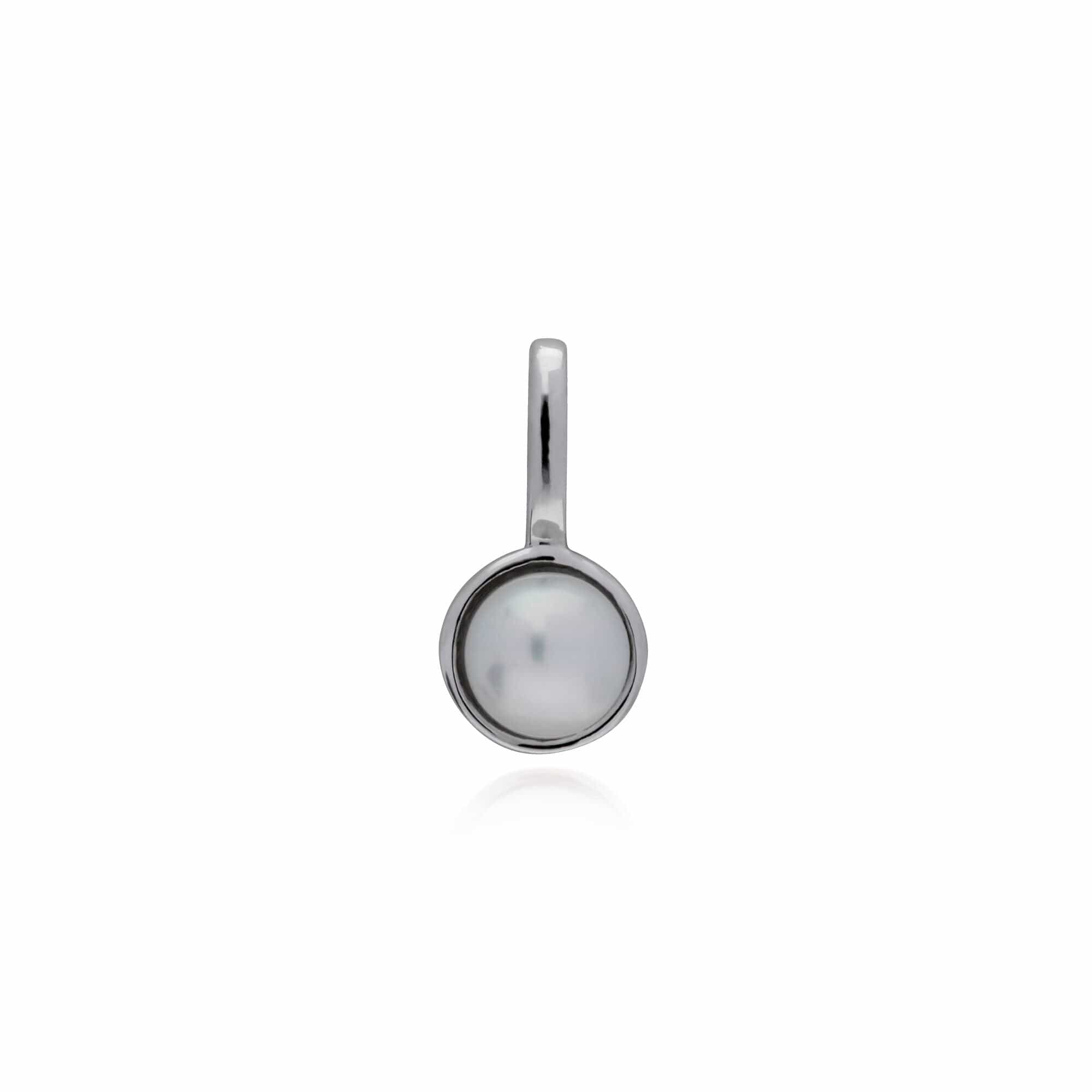 270P025801925 Gemondo Sterling Silver Single Stone Pearl Charm 1