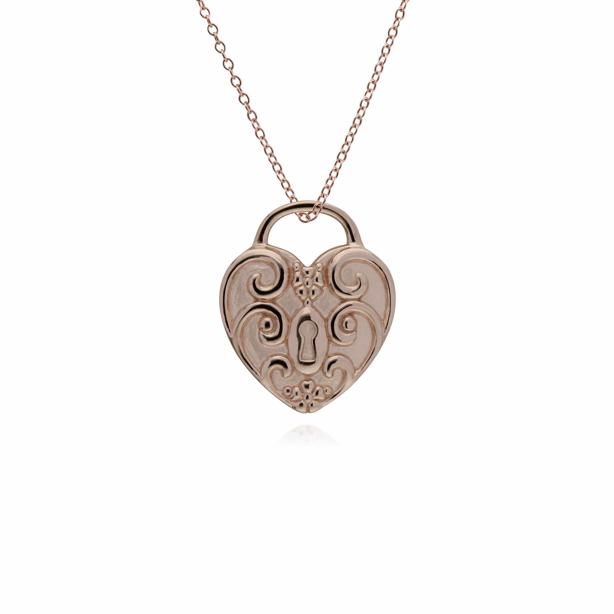 Classic Heart Pendant & Clear Topaz Key Charm Image 3
