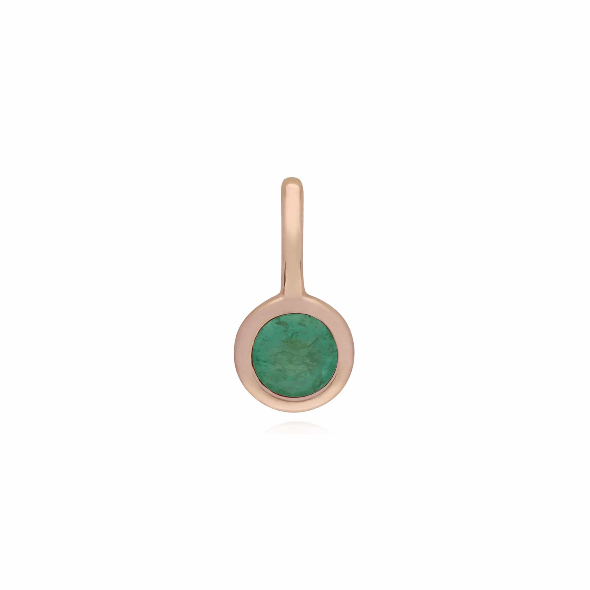 270P027302925 Gemondo Rose Gold Plated Sterling Silver Emerald Charm 1