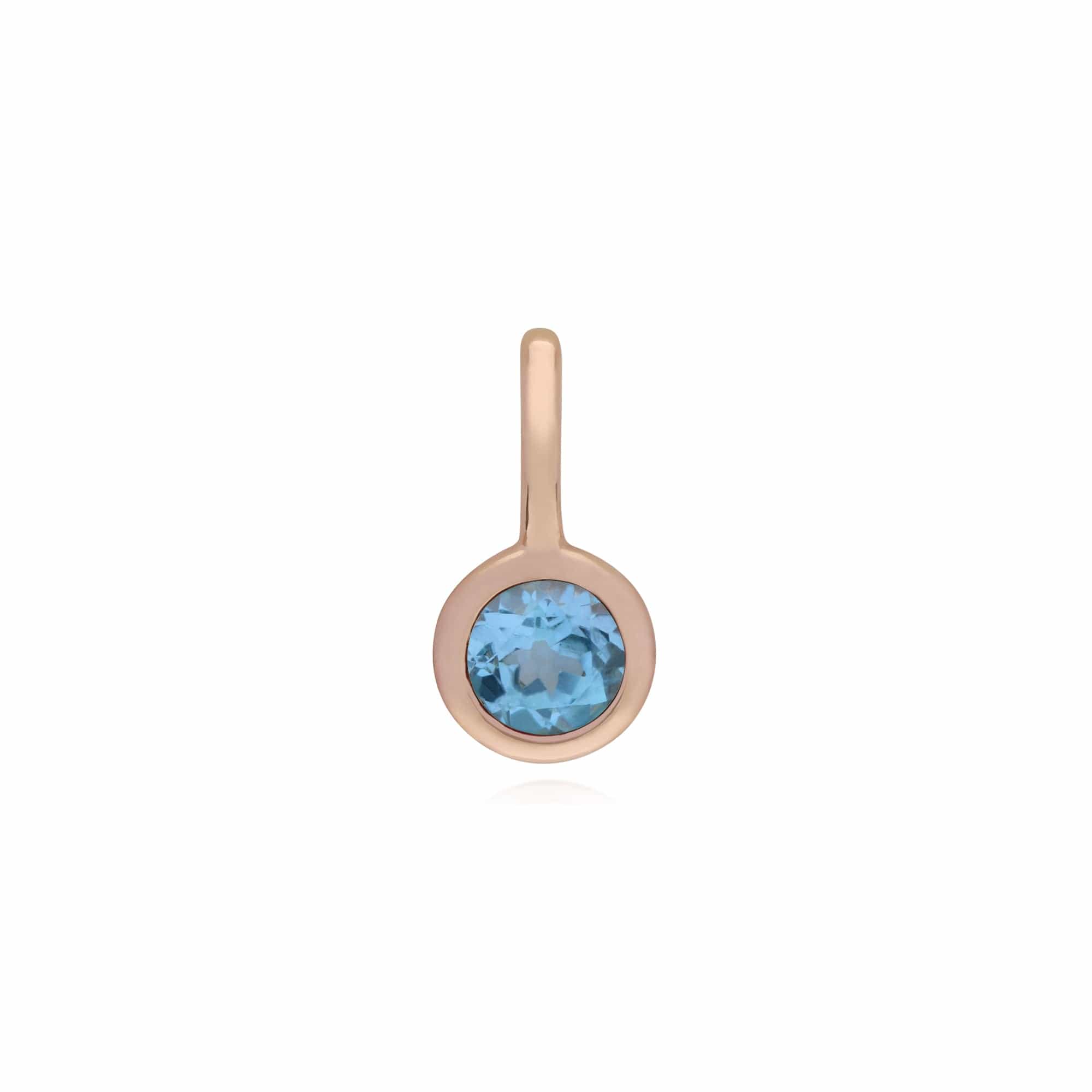 Classic Heart Lock Pendant & Blue Topaz Charm Image 2