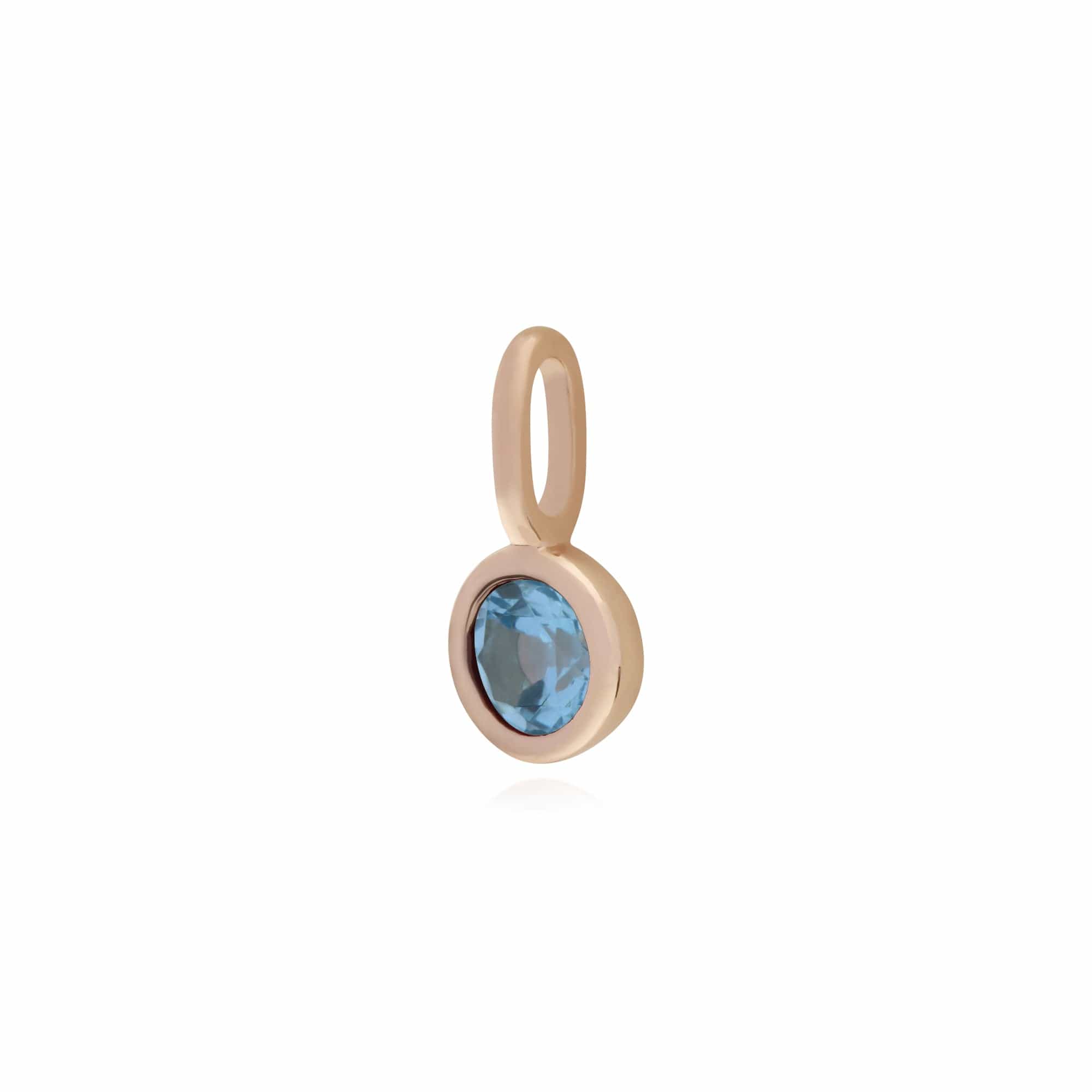 270P027303925 Gemondo Rose Gold Plated Sterling Silver Blue Topaz Charm 2