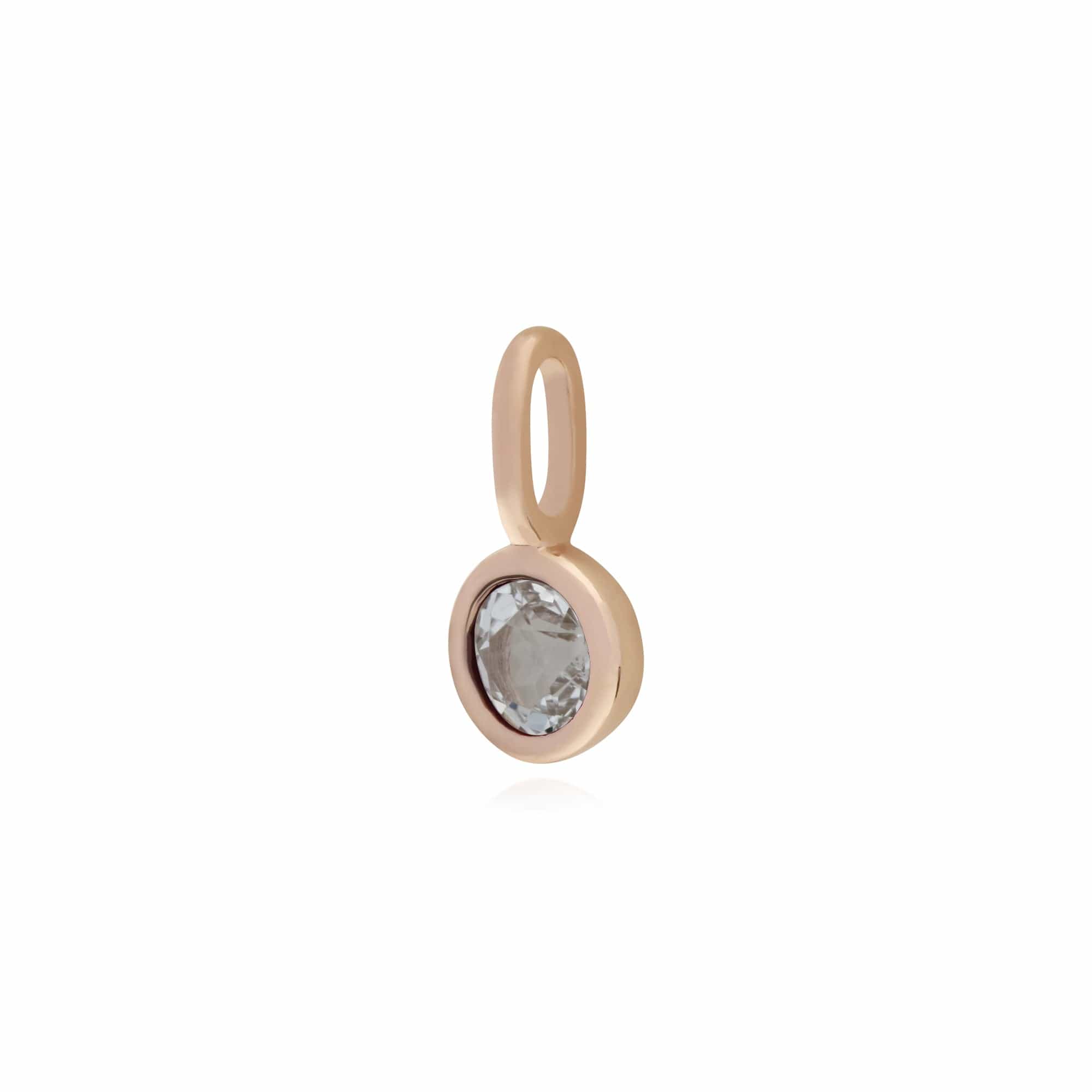 270P027308925 Gemondo Rose Gold Plated Sterling Silver Clear Topaz Charm 2