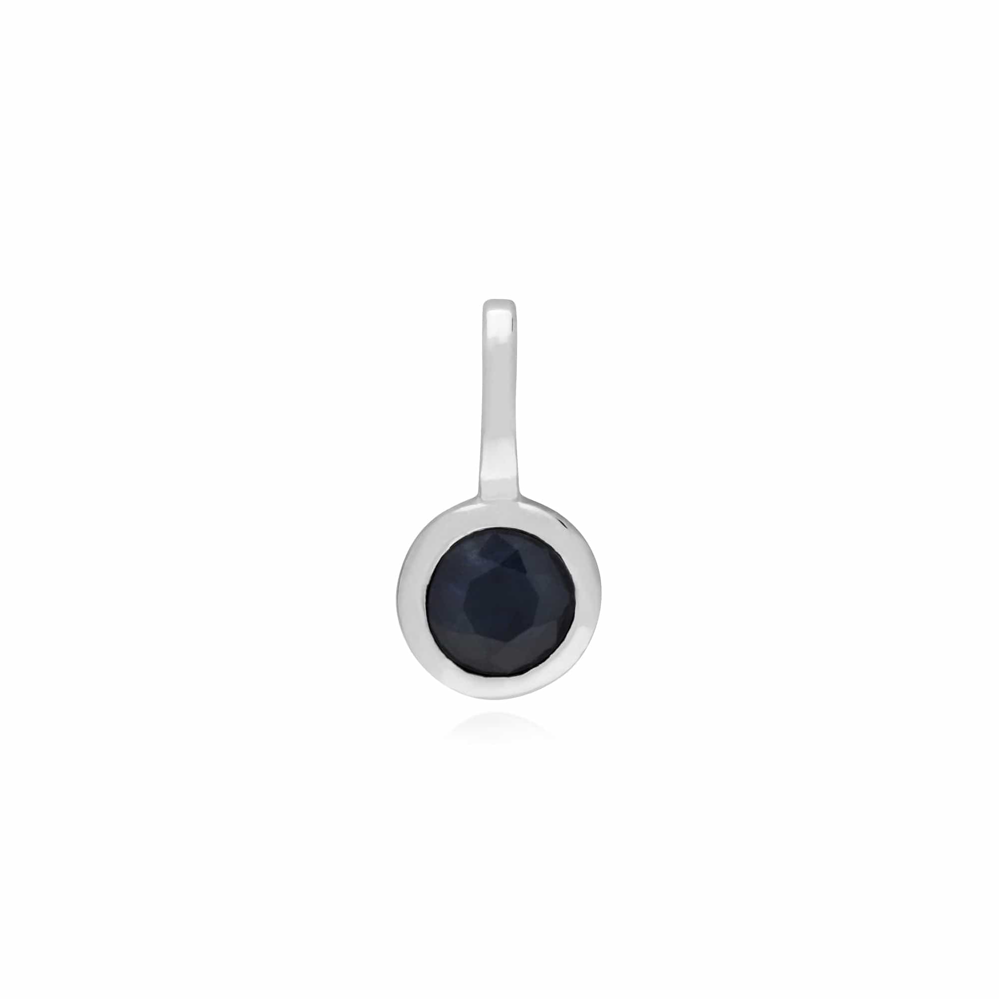 Gemondo Sterling Silver Single Stone Sapphire Charm - Gemondo