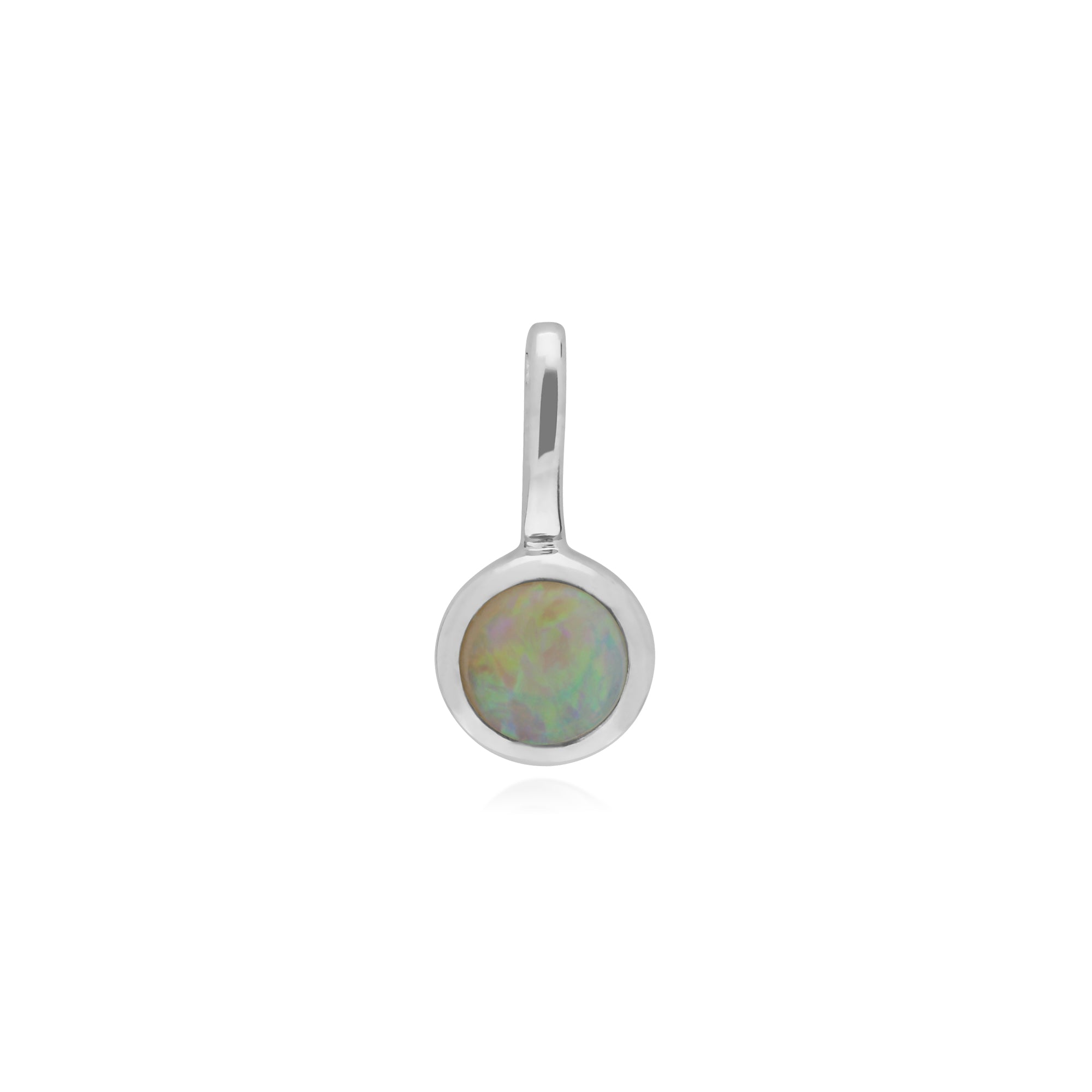 270P028402925-270P026601925 Classic Swirl Heart Lock Pendant & Opal Charm in 925 Sterling Silver 2