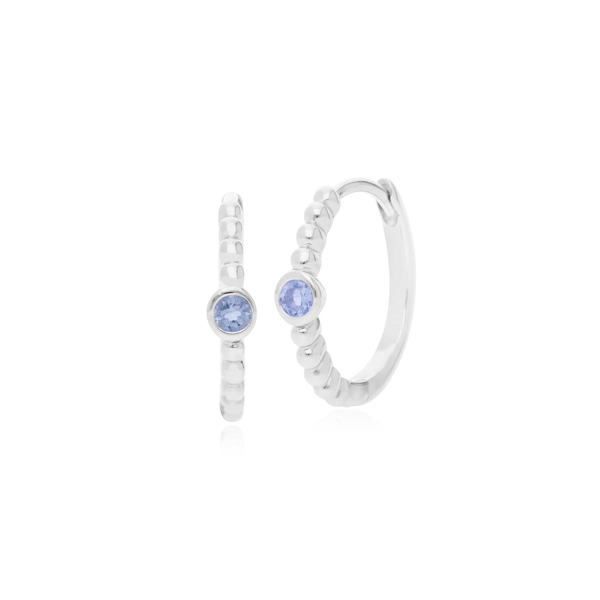 Essential Tanzanite Bezel Hoop Earrings & Ring Set Image 2