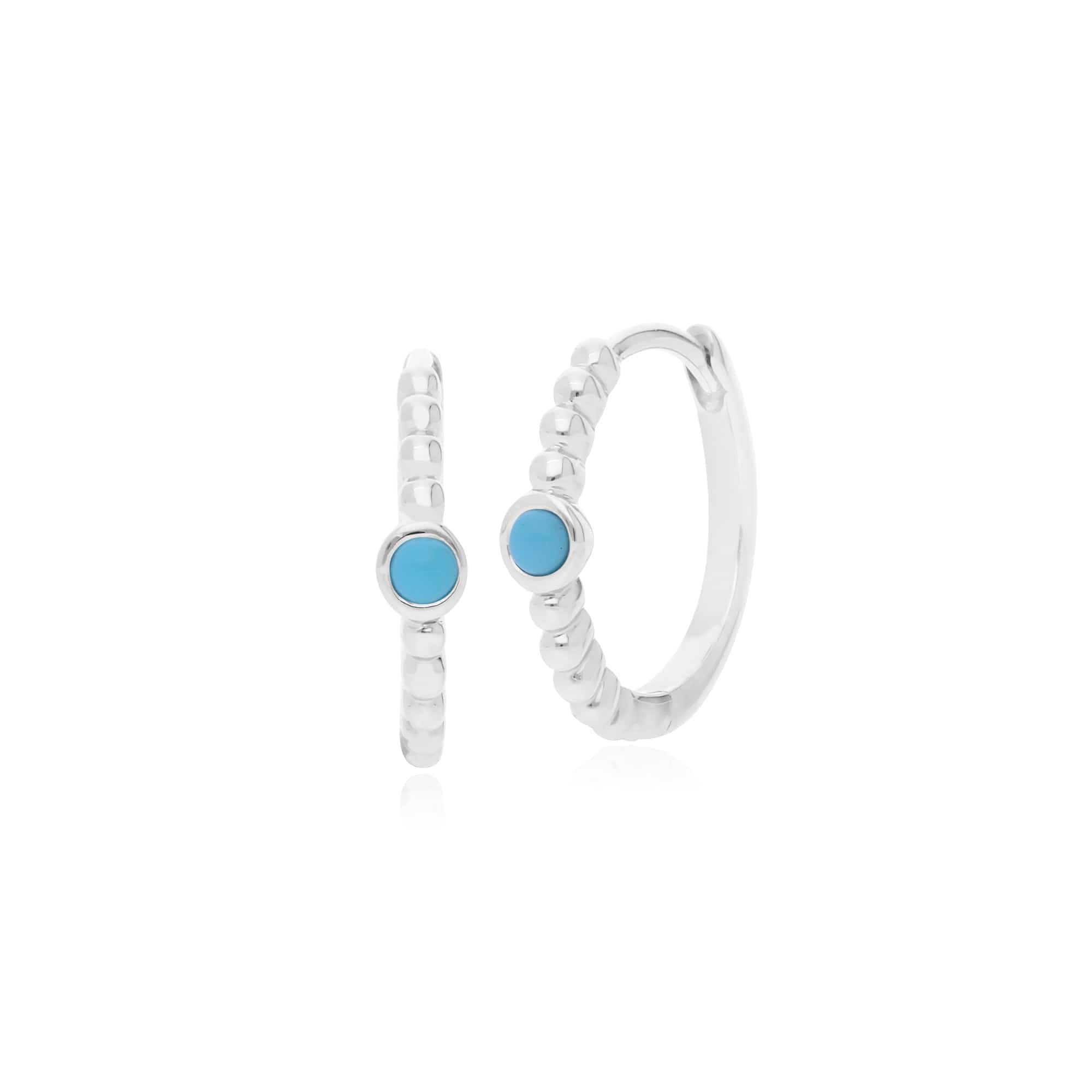 Essential Turquoise Bezel Hoop Earrings & Ring Set Image 2