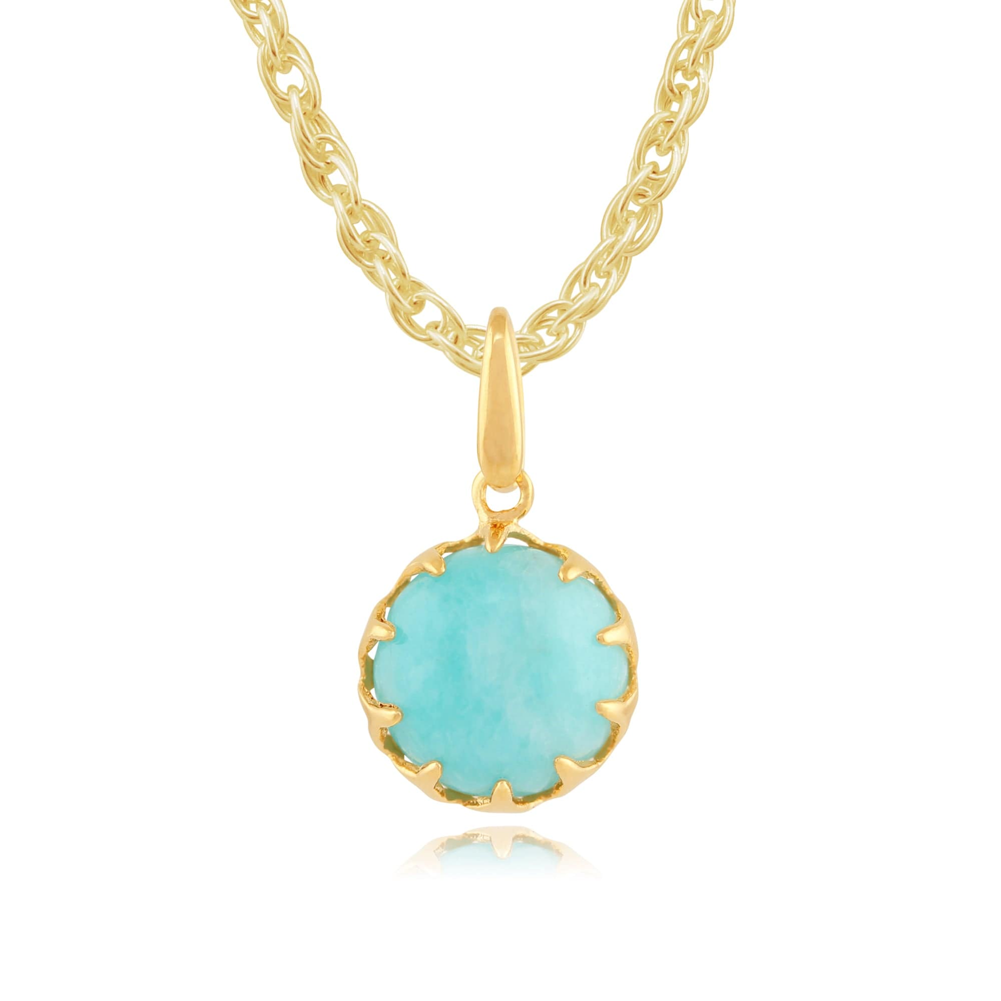 Gemondo 9ct Yellow Gold Amazonite 'Calo' Pastel Pendant on Chain Image