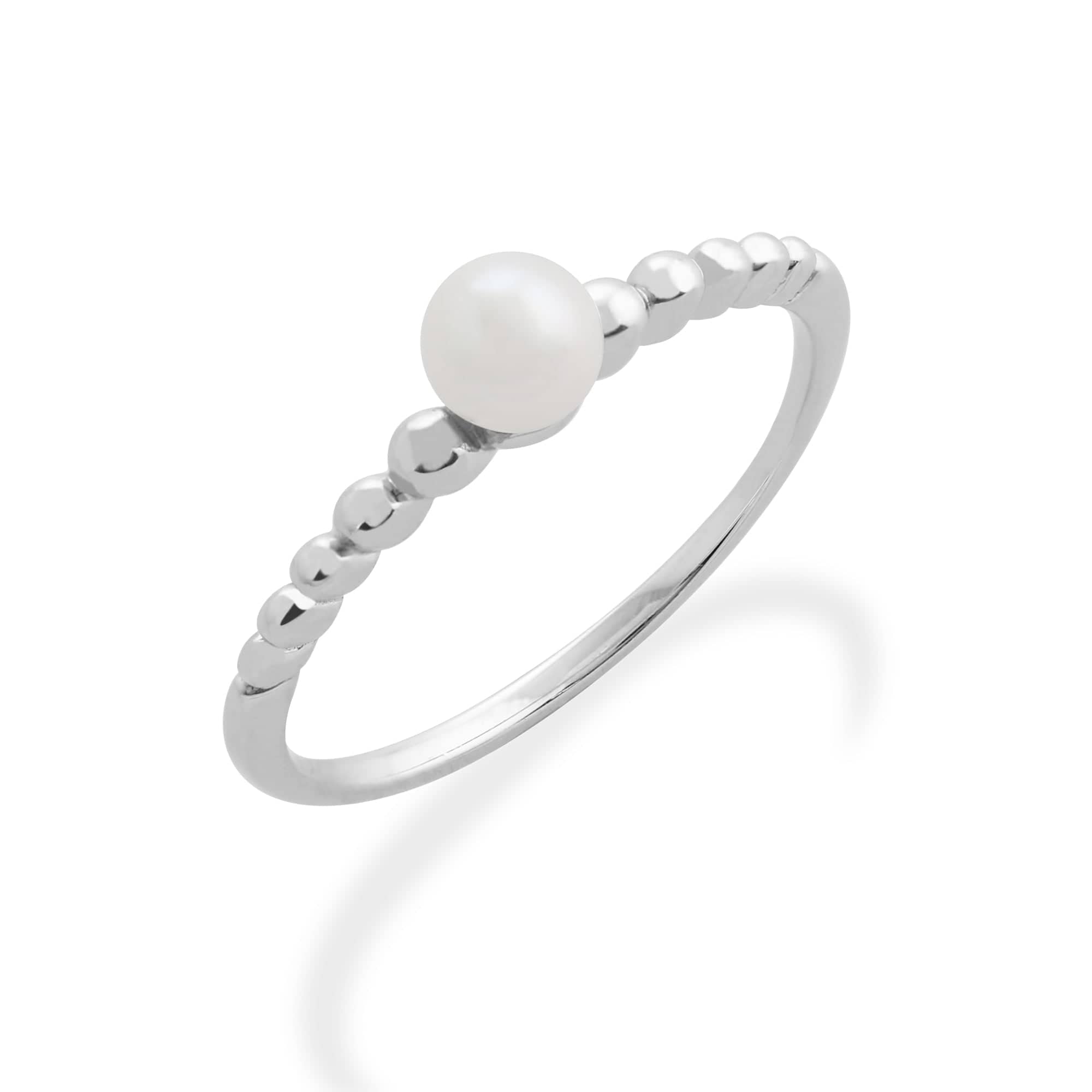 Essential Pearl Hoop Earrings & Ring Set Image 3