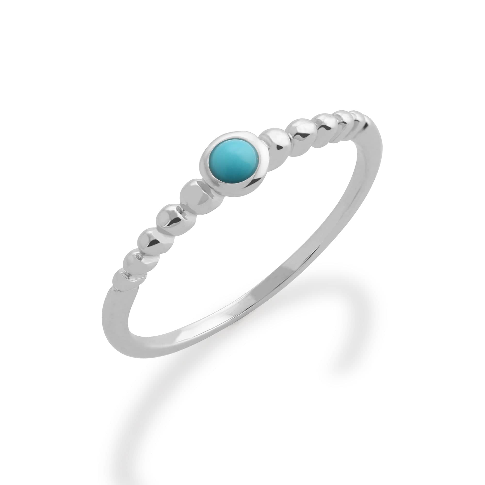 Essential Turquoise Bezel Hoop Earrings & Ring Set Image 3