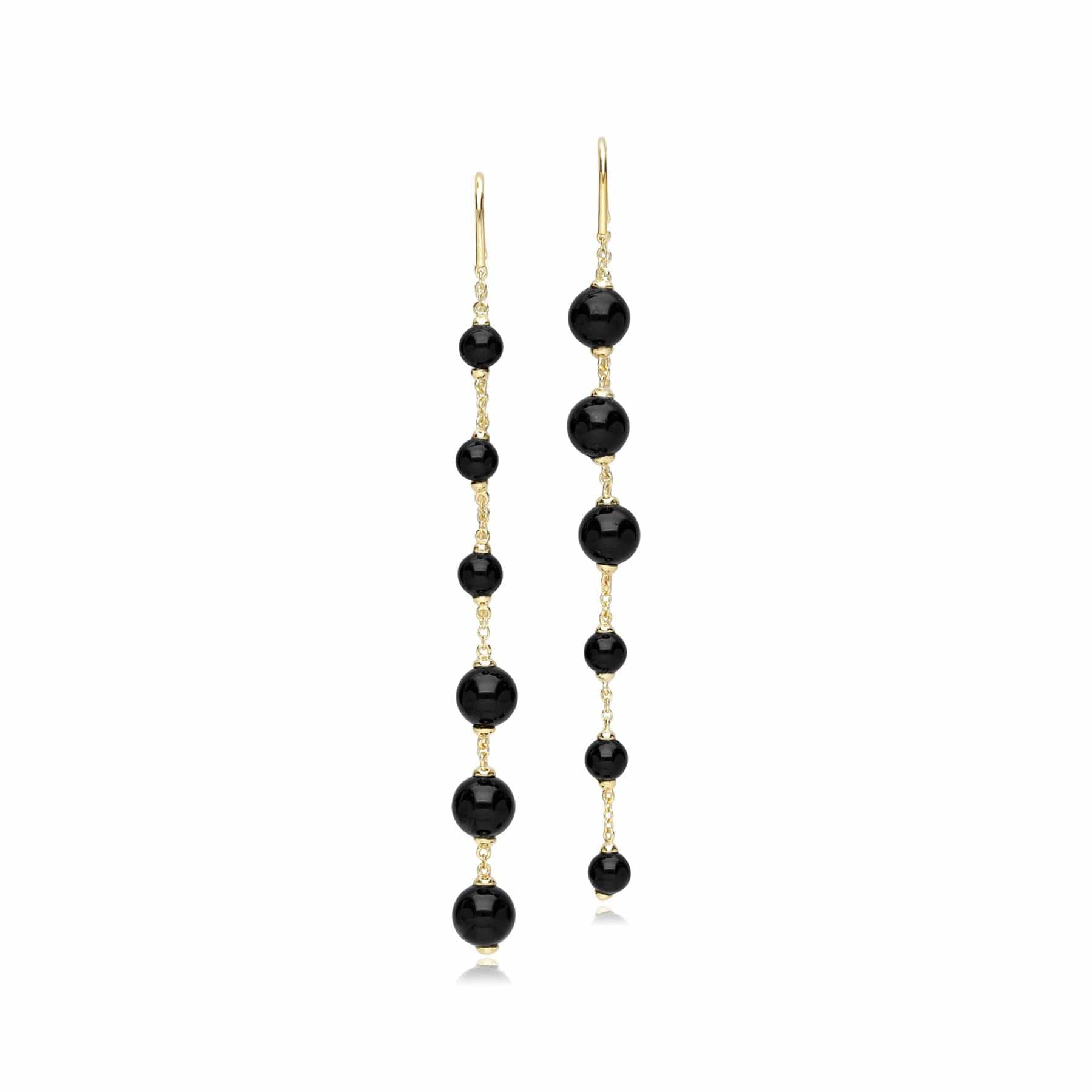 Gemondo ECFEW™ 'The Unifier' Mismatched Black Onyx Bead Dangle Earrings