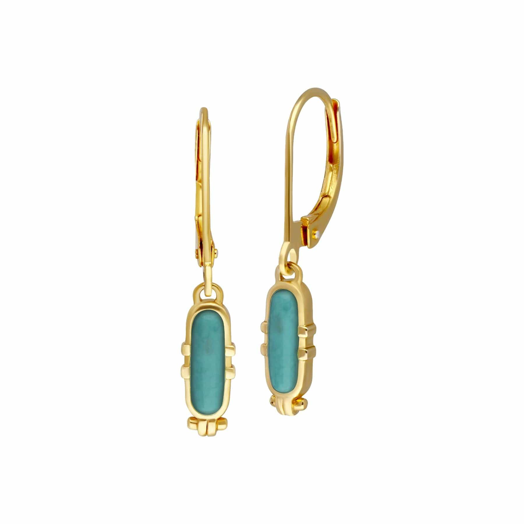 ECFEW™ Turquoise Talisman Hoop Earrings