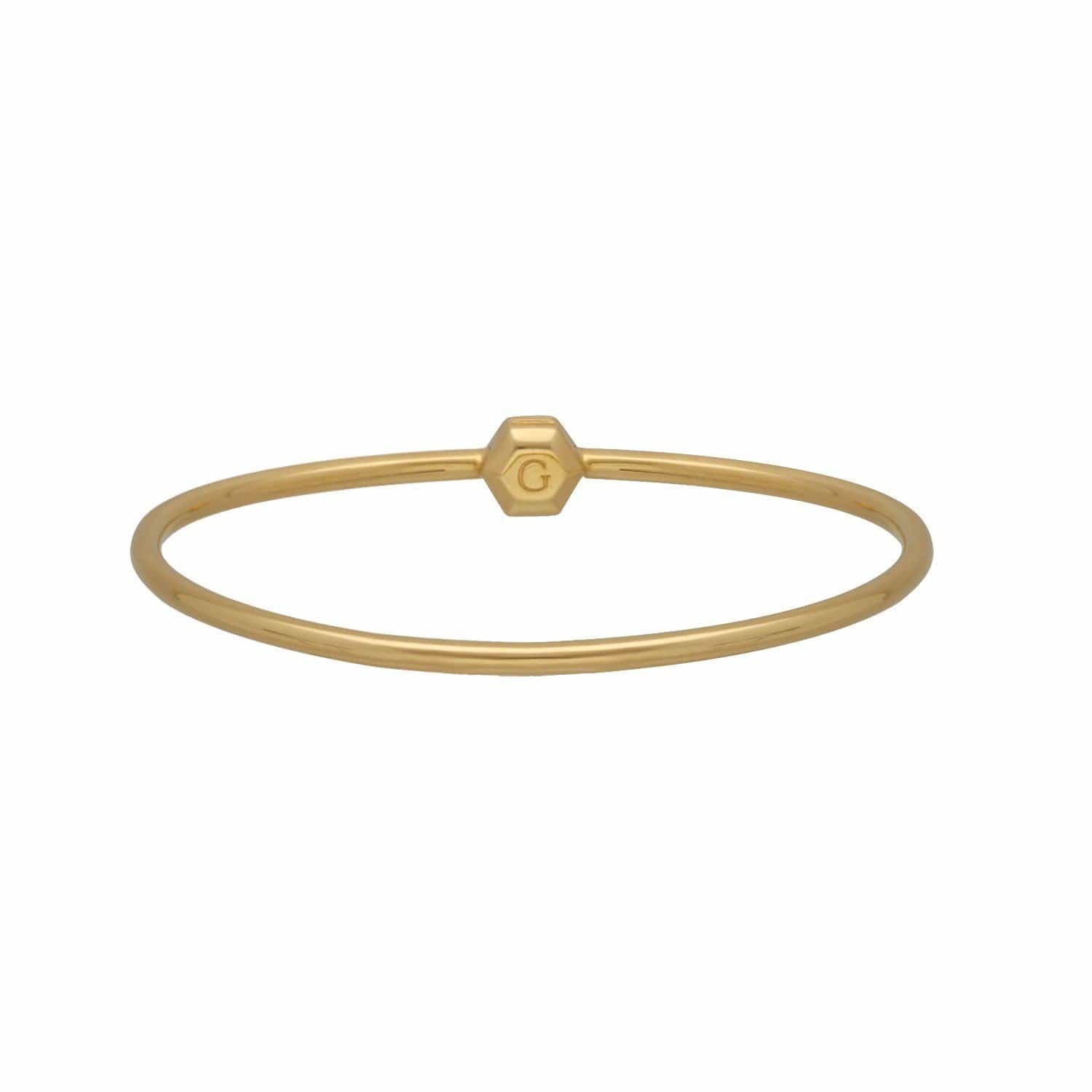HS Achievement Bangle in gold plated sterling silver 1