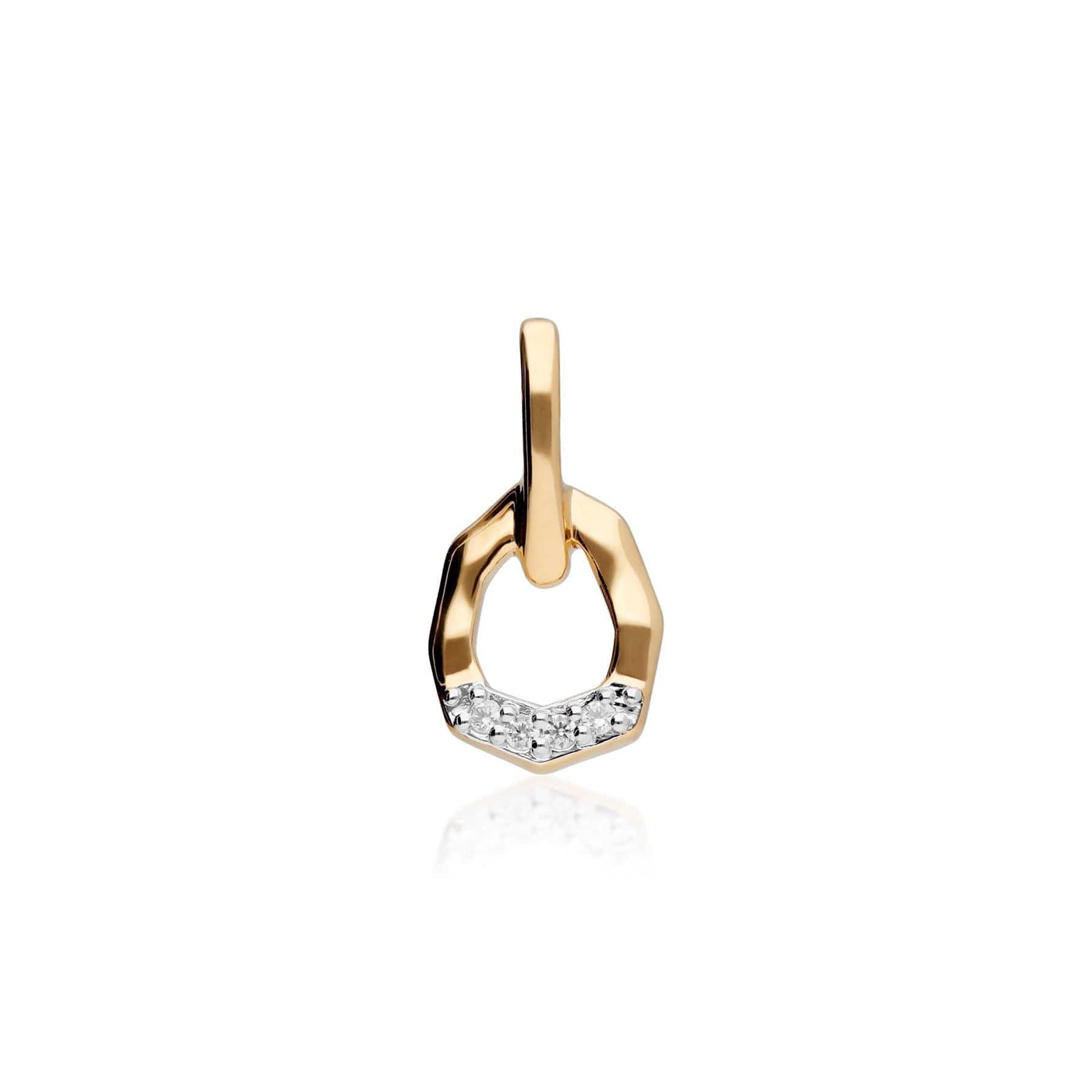 191P0734029 Diamond Asymmetrical Pendant in 9ct Yellow Gold 3