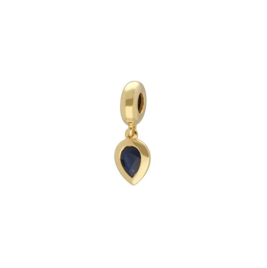  Gold Plated Sapphire Charm