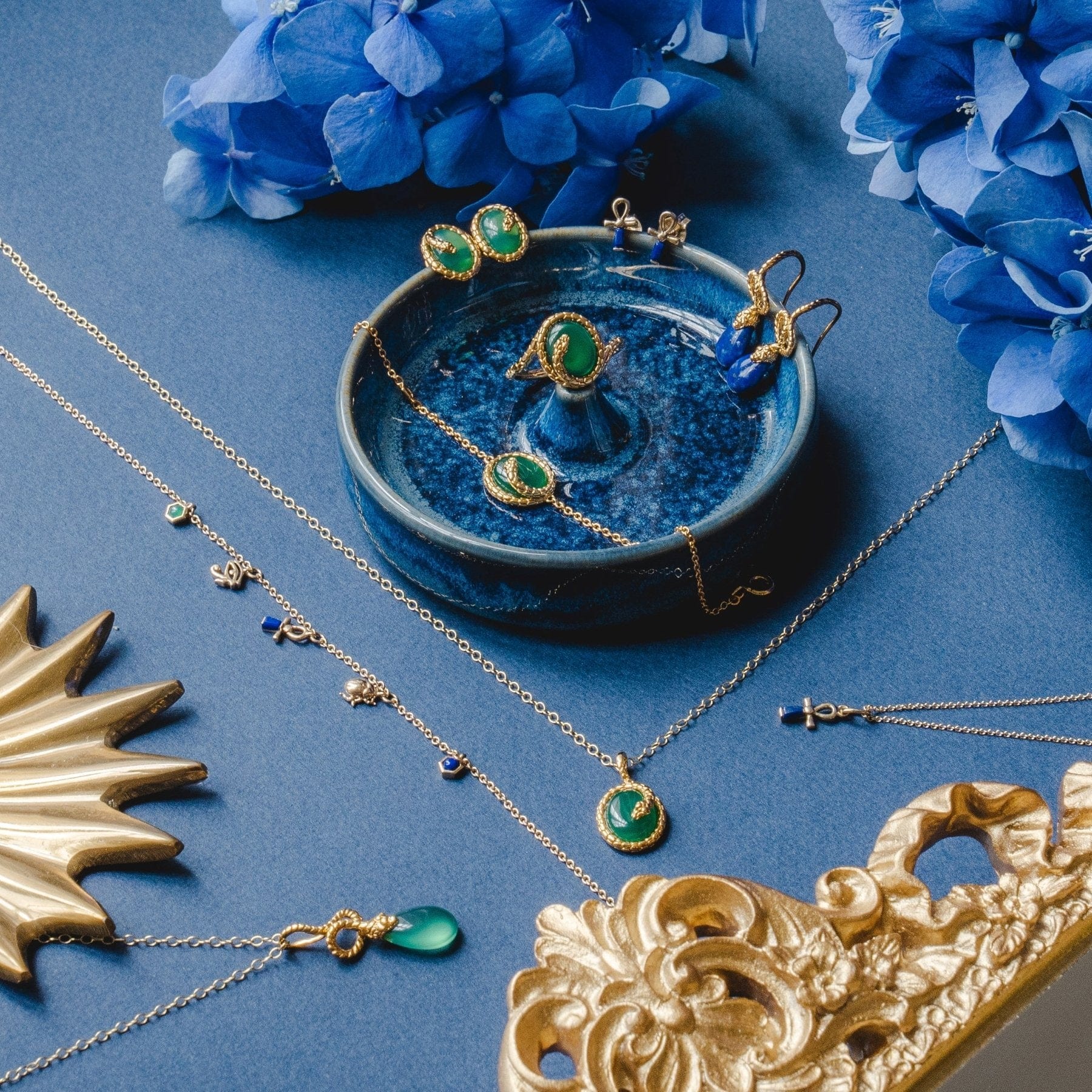 ECFEW™ Lapis Lazuli Winding Snake Drop Earrings