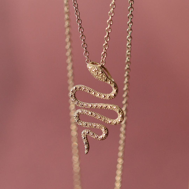 234N030601925 Art Nouveau Marcasite Snake Wrap Necklace in 18ct Gold Plated Silver 4