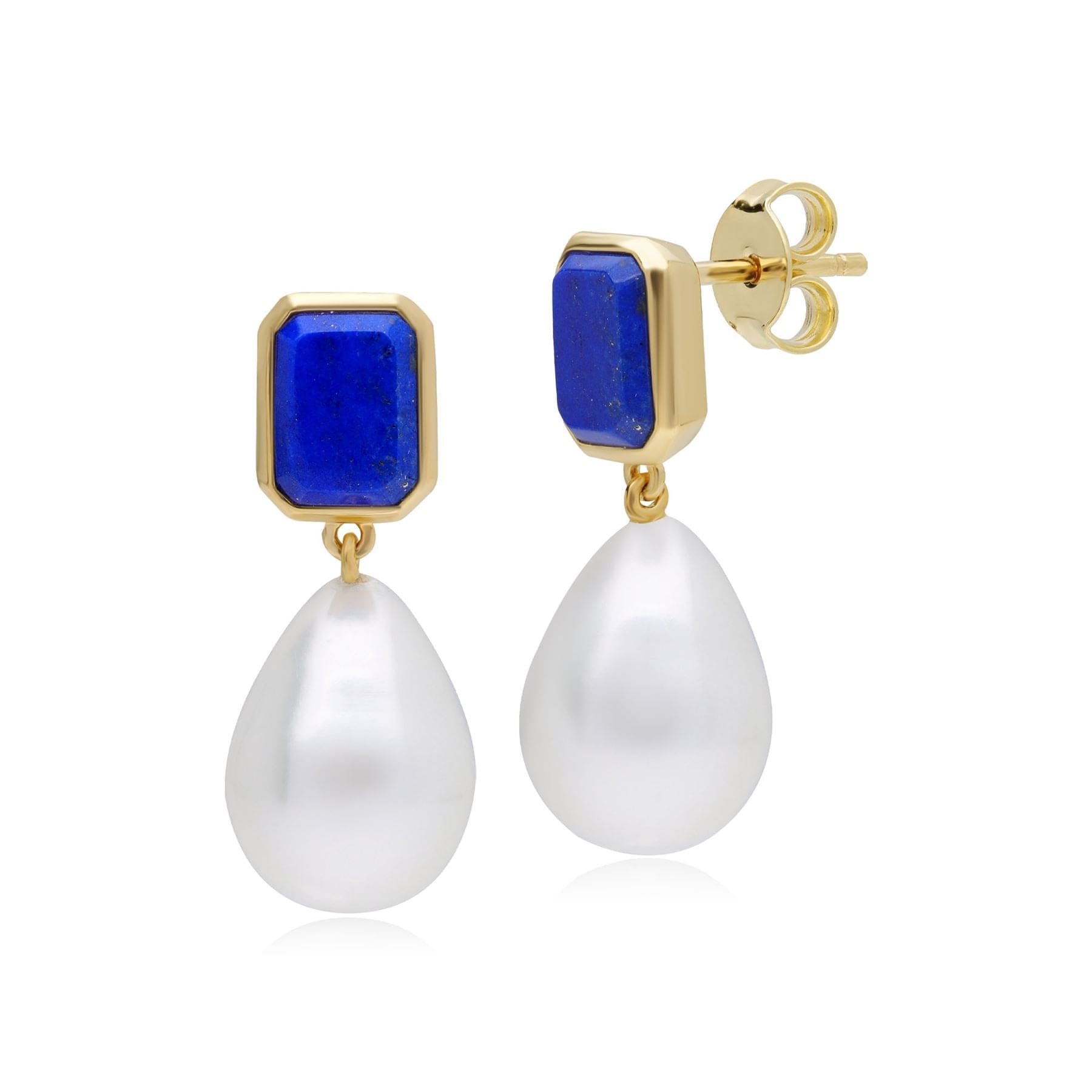 Gemondo ECFEW™ 'The Unifier' Lapis Lazuli & Pearl Drop Earrings