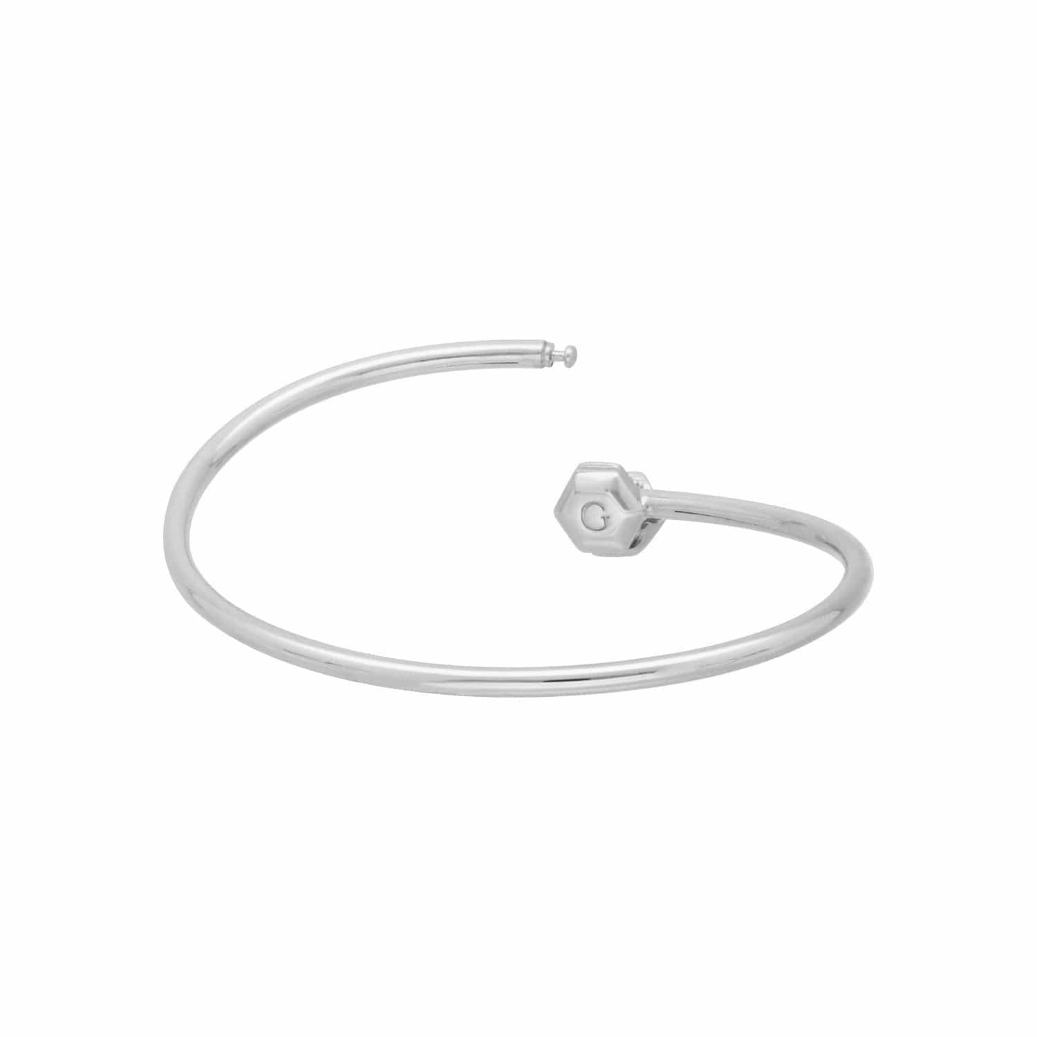 H S Achievement Bangle in Sterling Silver Large - Gemondo